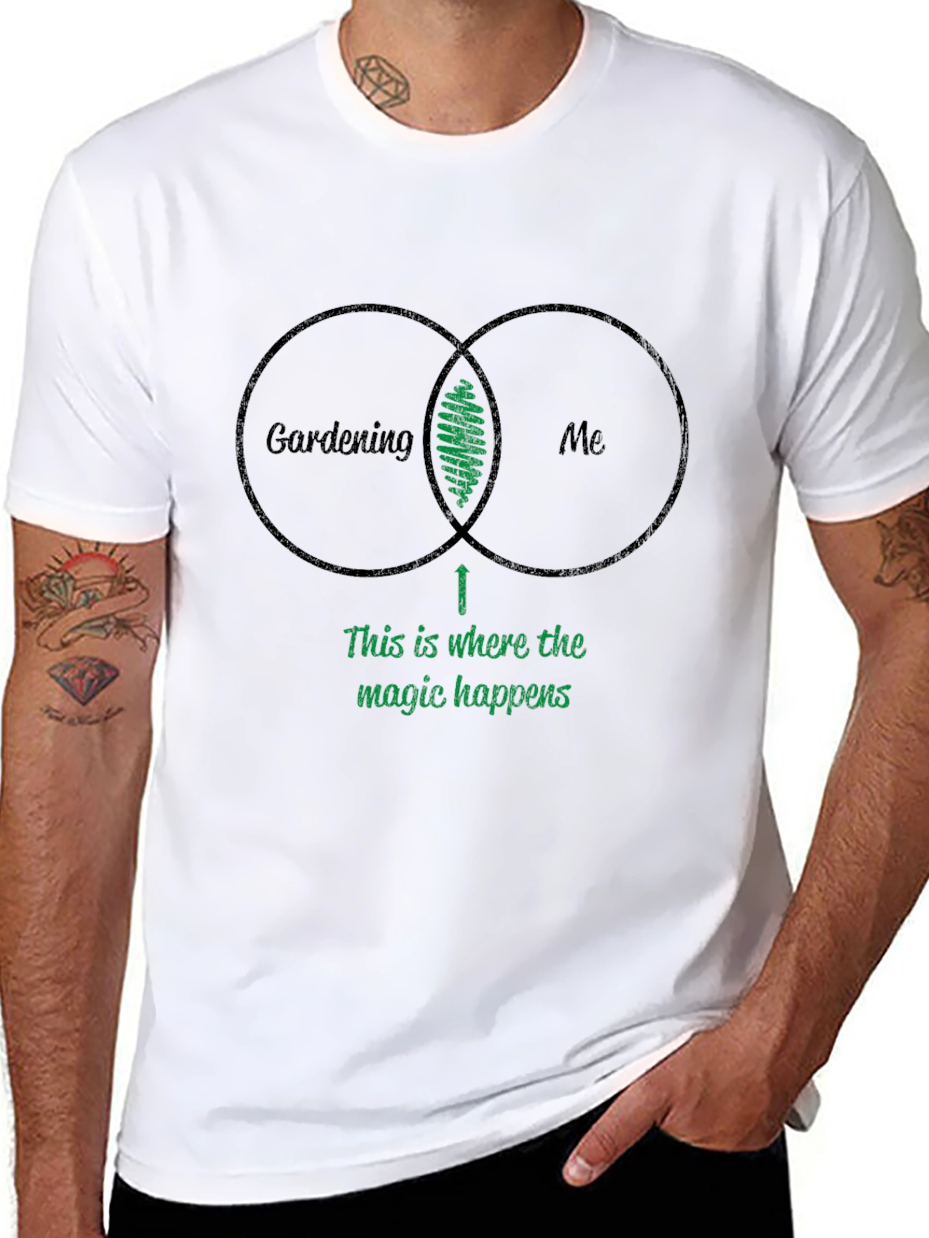 Gardening & Me Venn Diagram T-Shirt