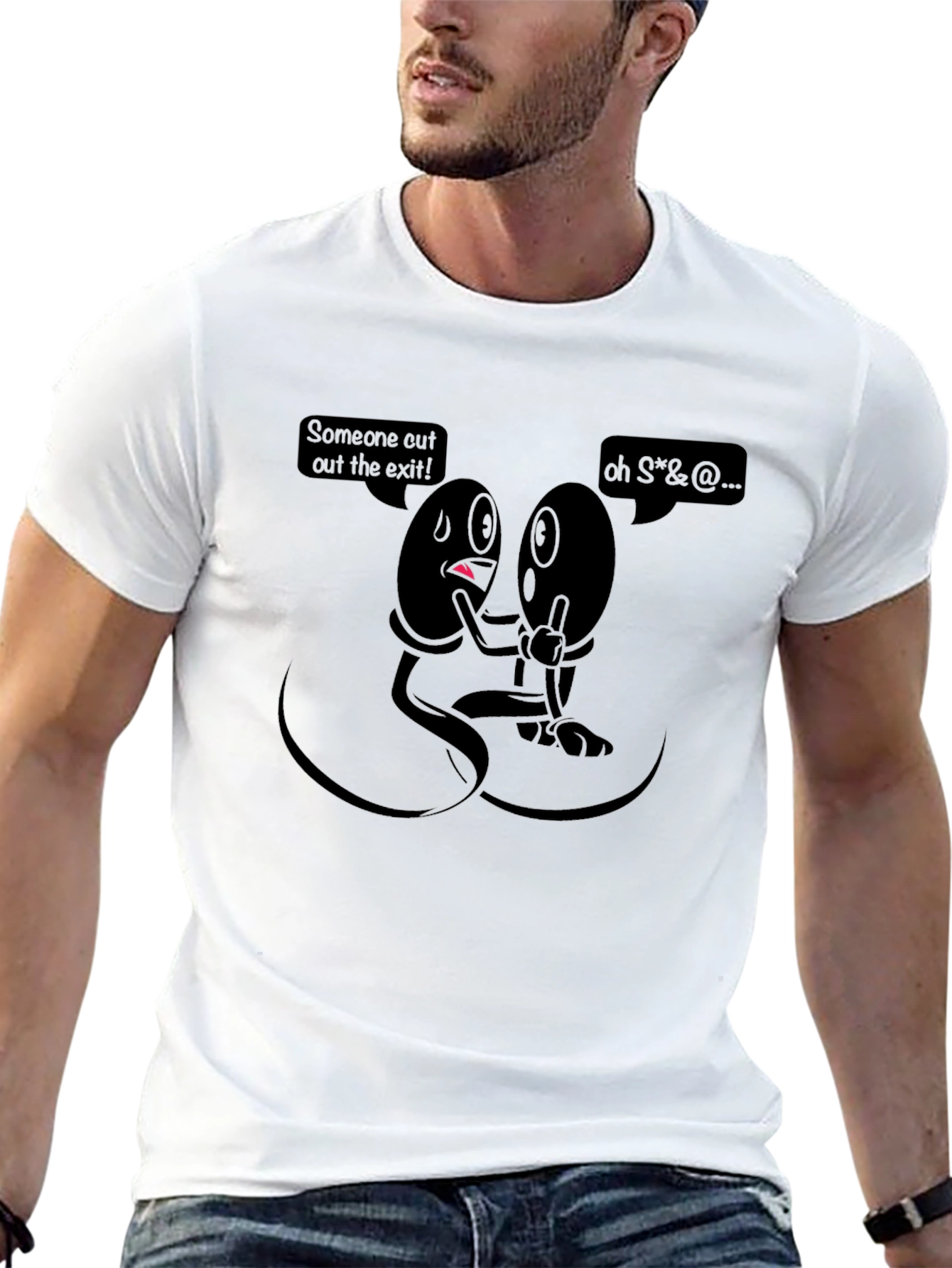 Humorous Anatomy T-Shirt - The Exit!