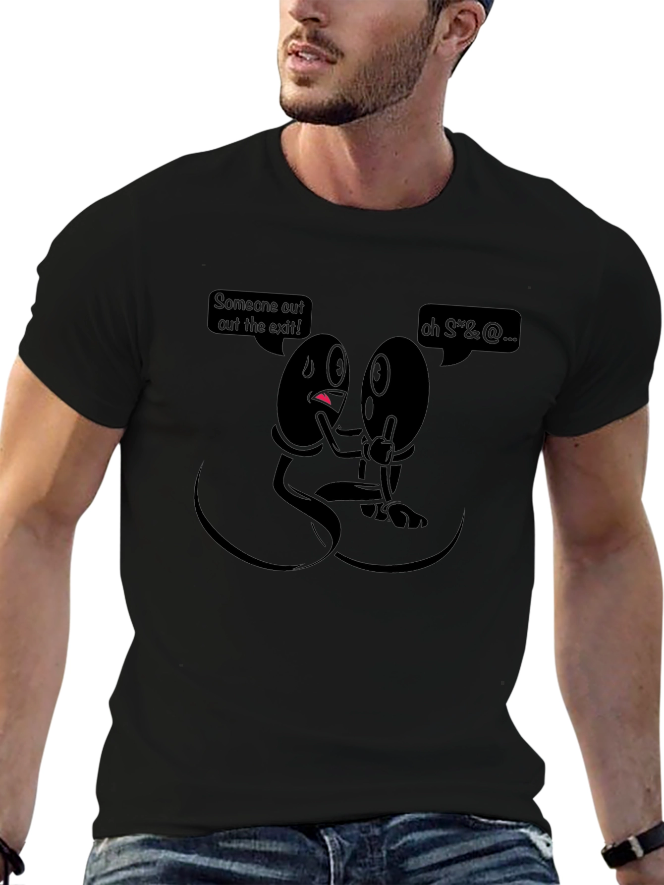 Humorous Anatomy T-Shirt - The Exit!