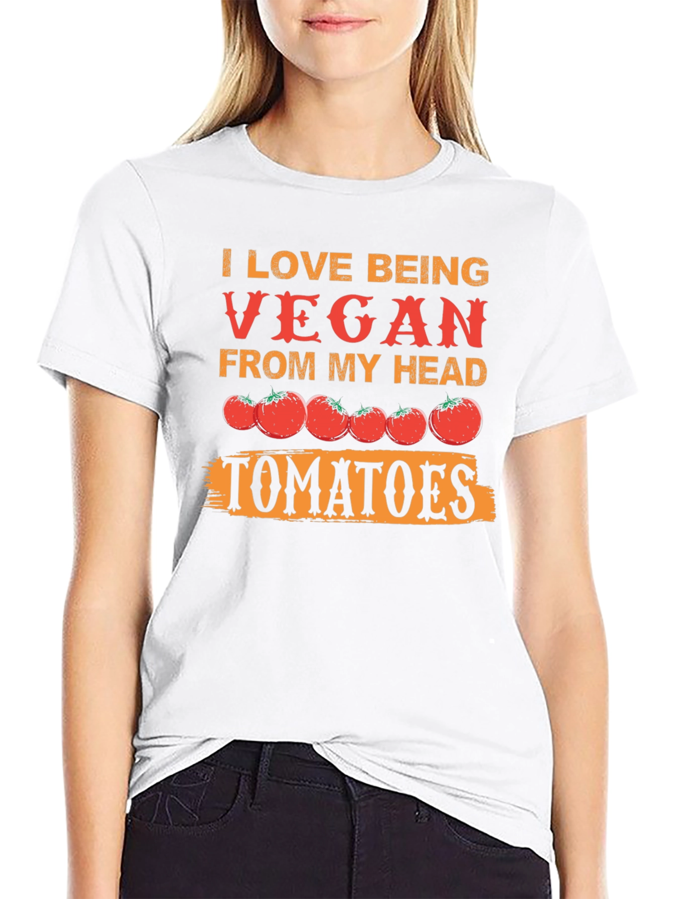 Vegan Tomato Graphic Tee - From My Head Tomatoes!