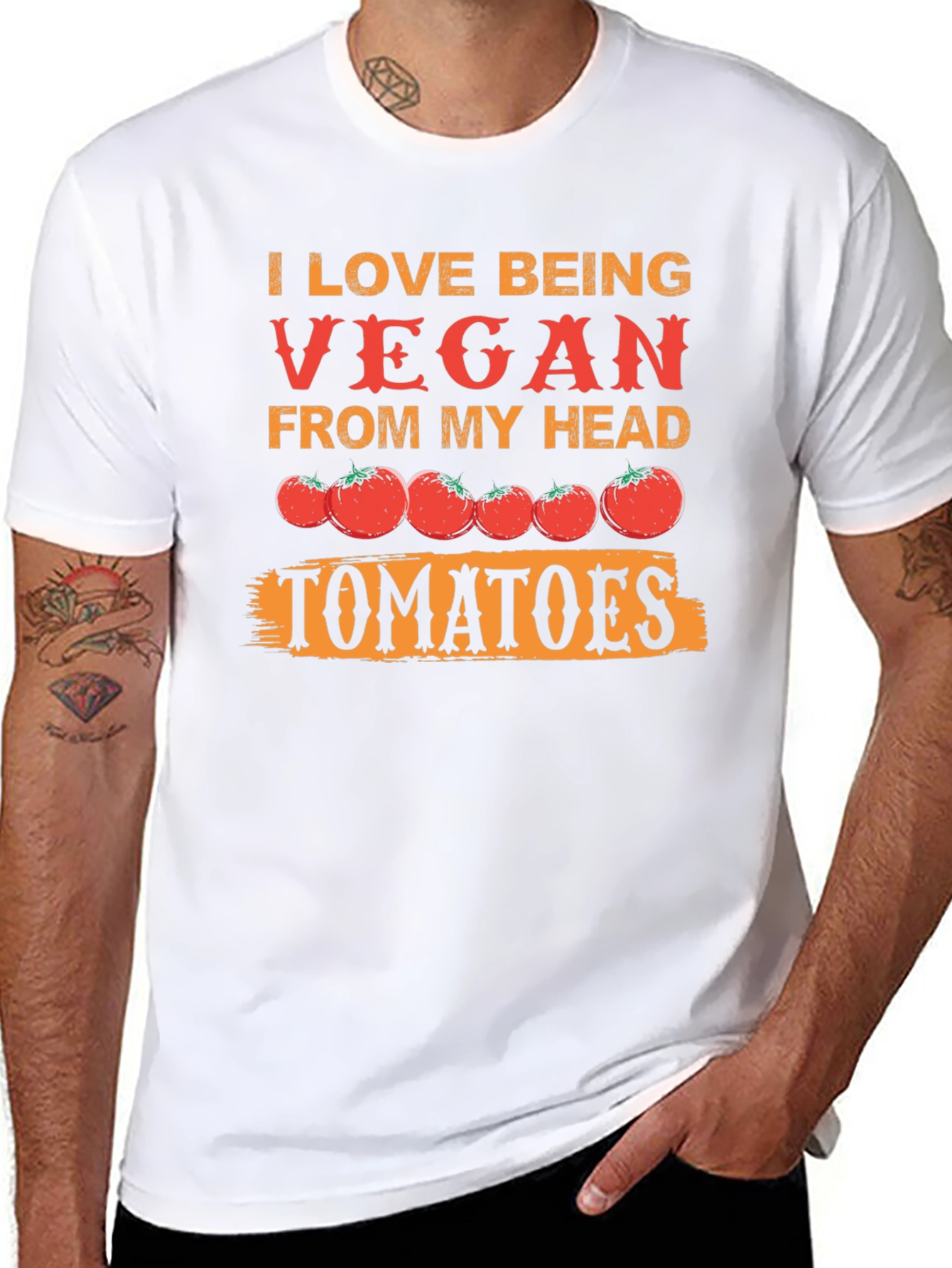 Vegan Tomato Graphic Tee - From My Head Tomatoes!