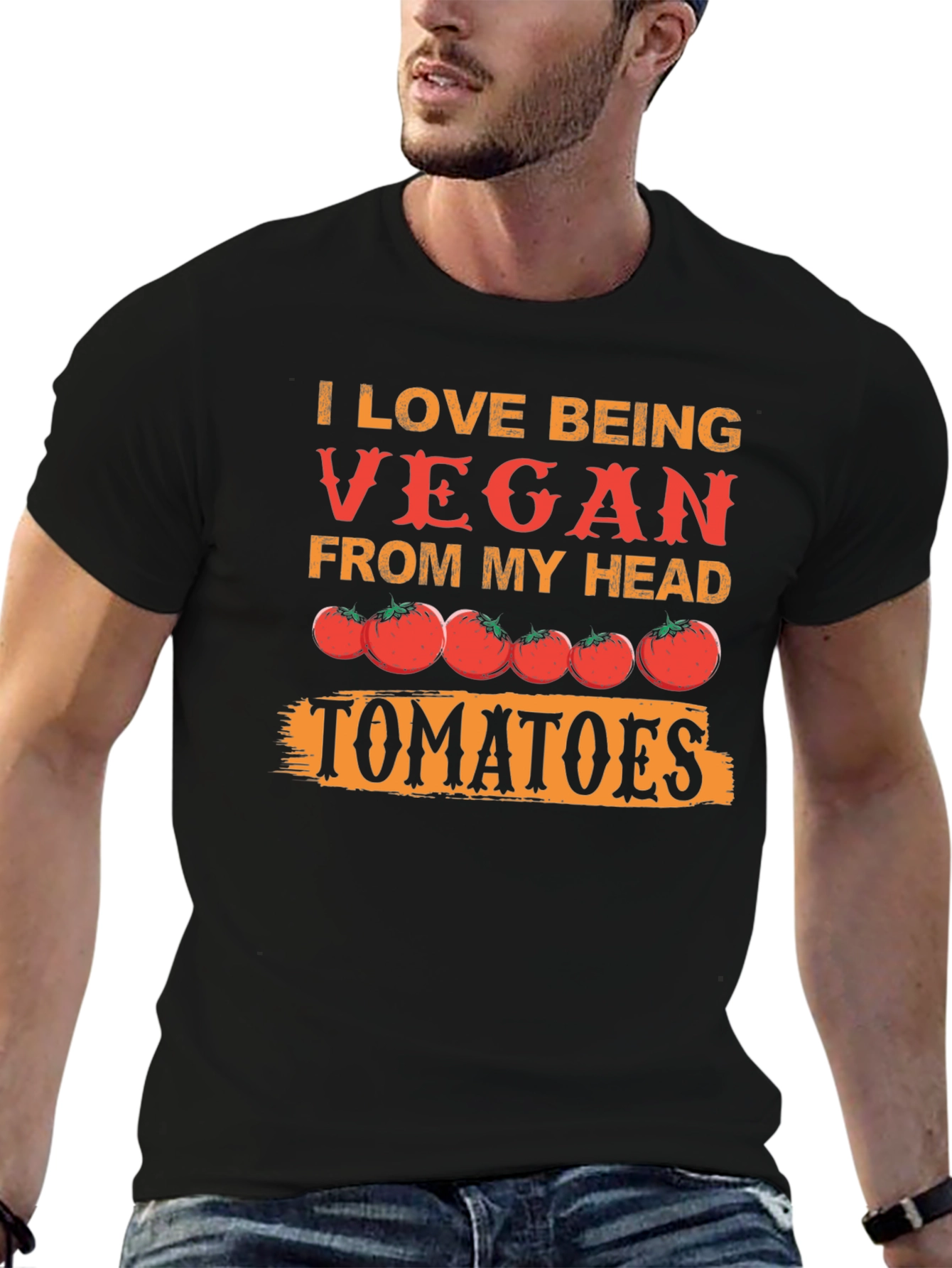 Vegan Tomato Graphic Tee - From My Head Tomatoes!
