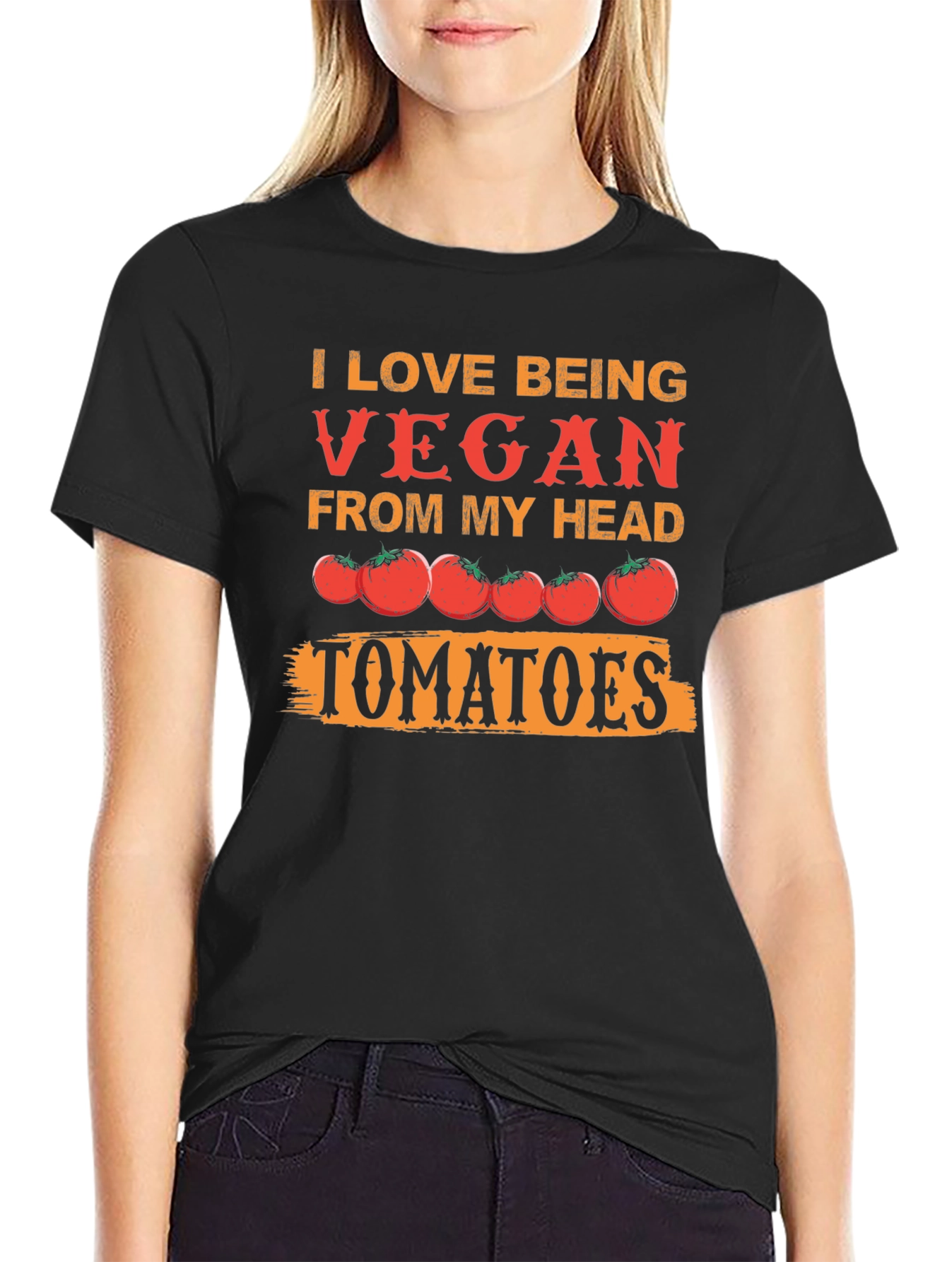 Vegan Tomato Graphic Tee - From My Head Tomatoes!