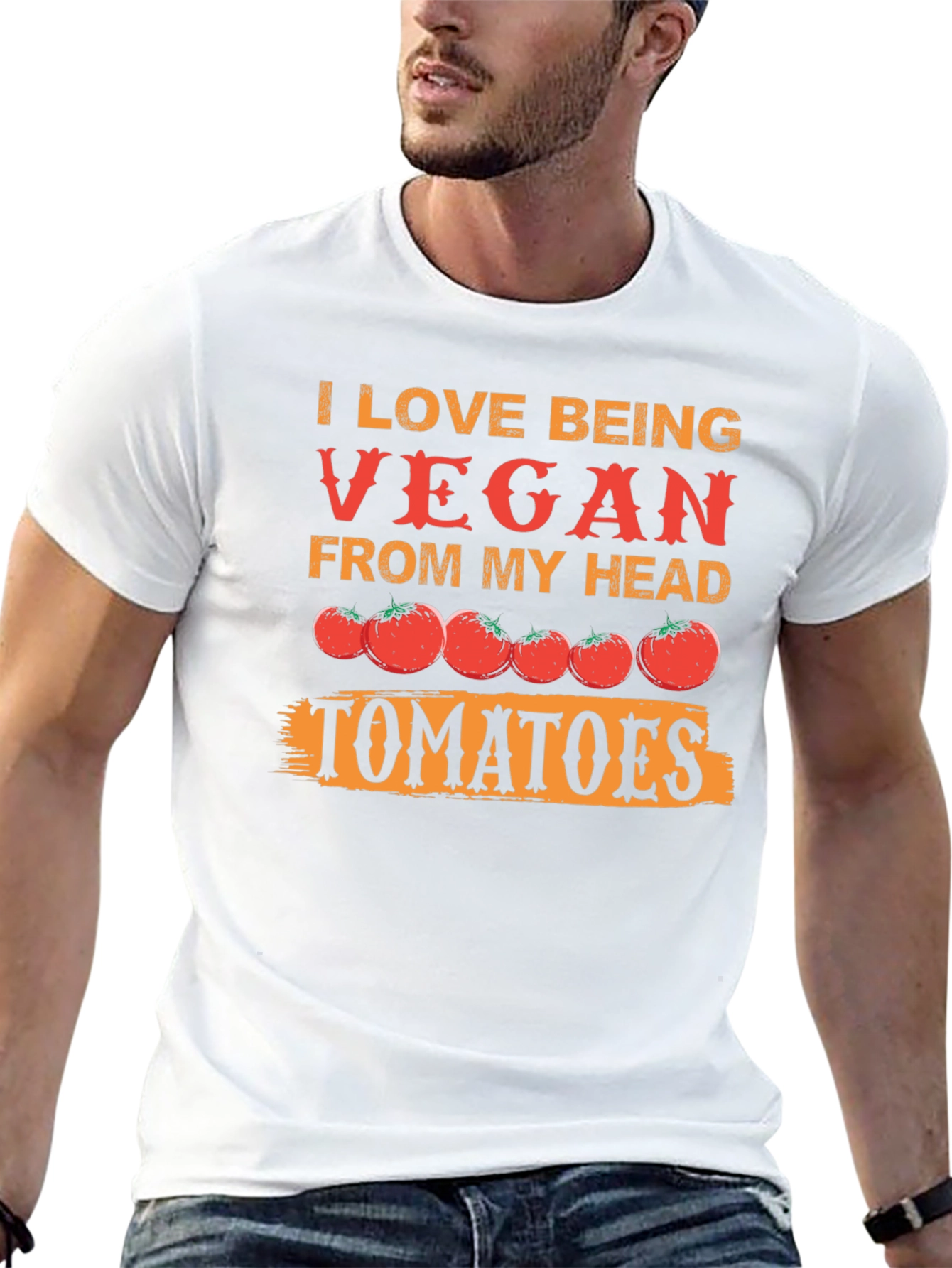 Vegan Tomato Graphic Tee - From My Head Tomatoes!