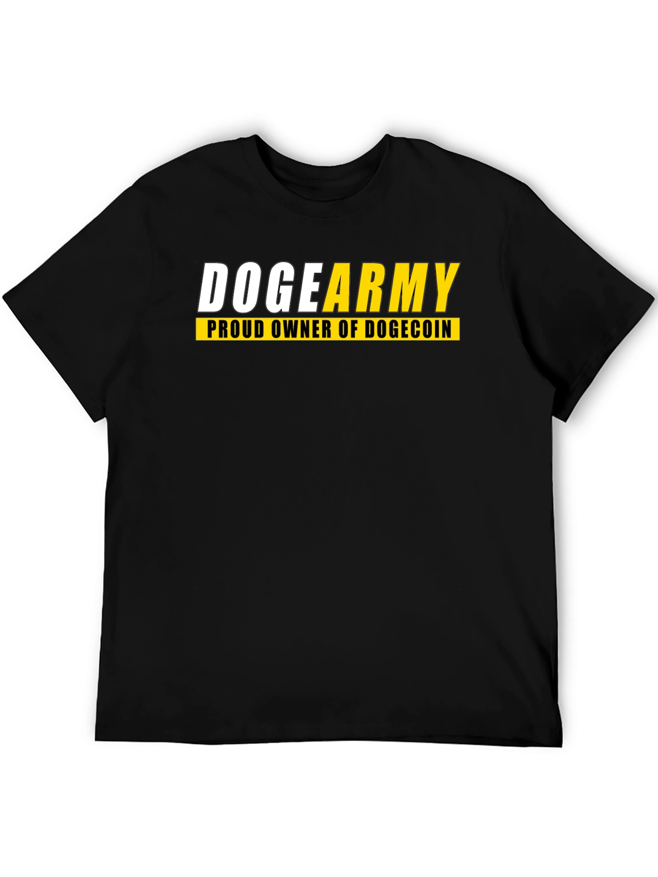 Doge Army Proud Owner Dogecoin Black T-Shirt