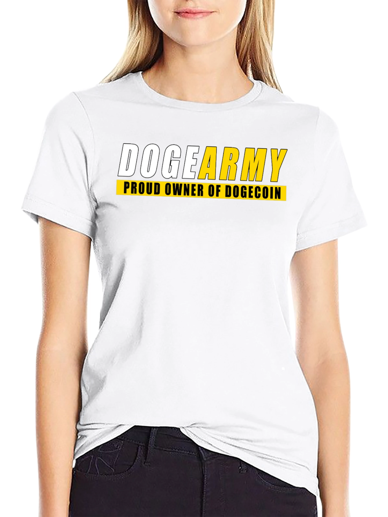 Doge Army Proud Owner Dogecoin Black T-Shirt
