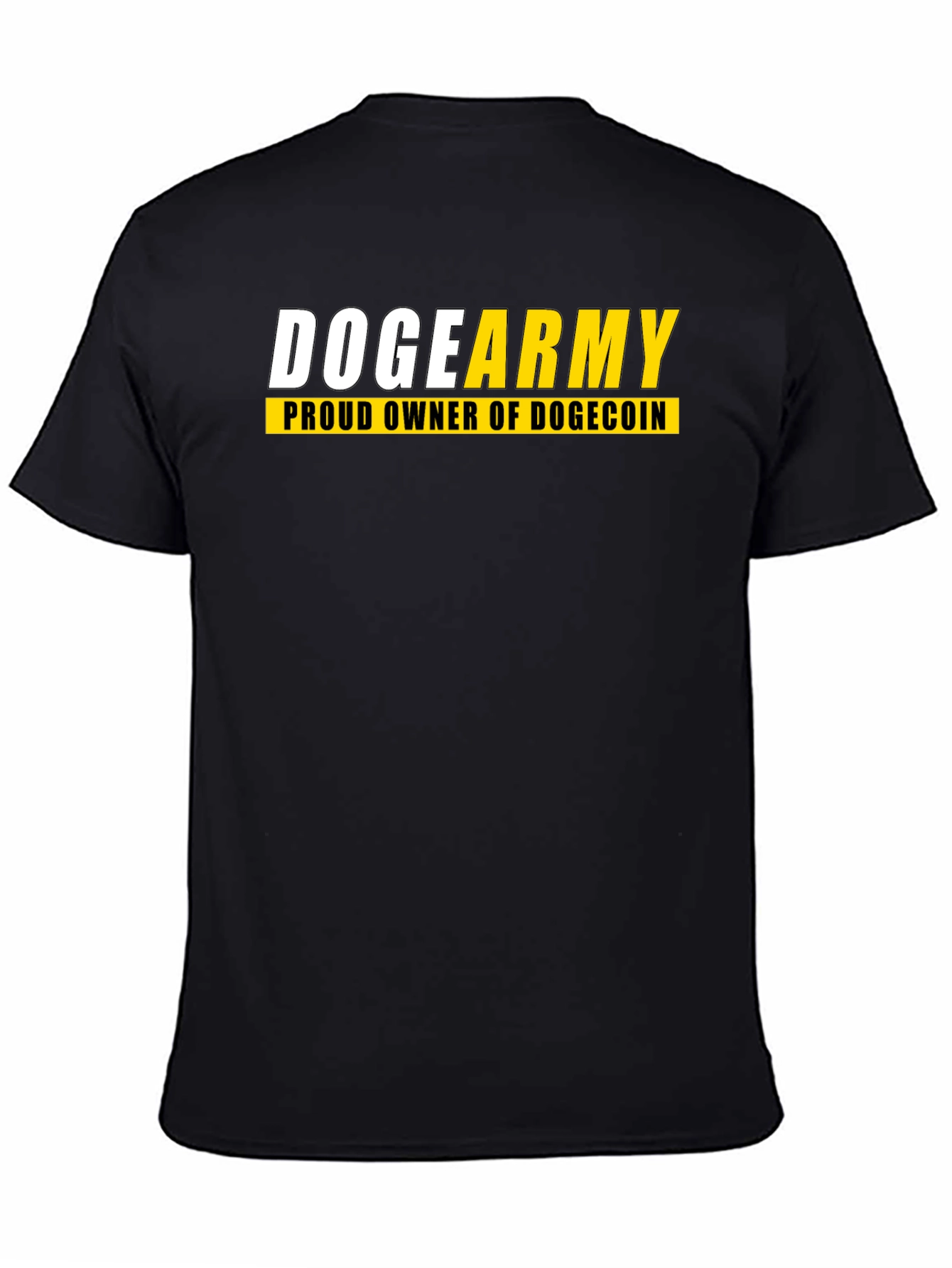 Doge Army Proud Owner Dogecoin Black T-Shirt