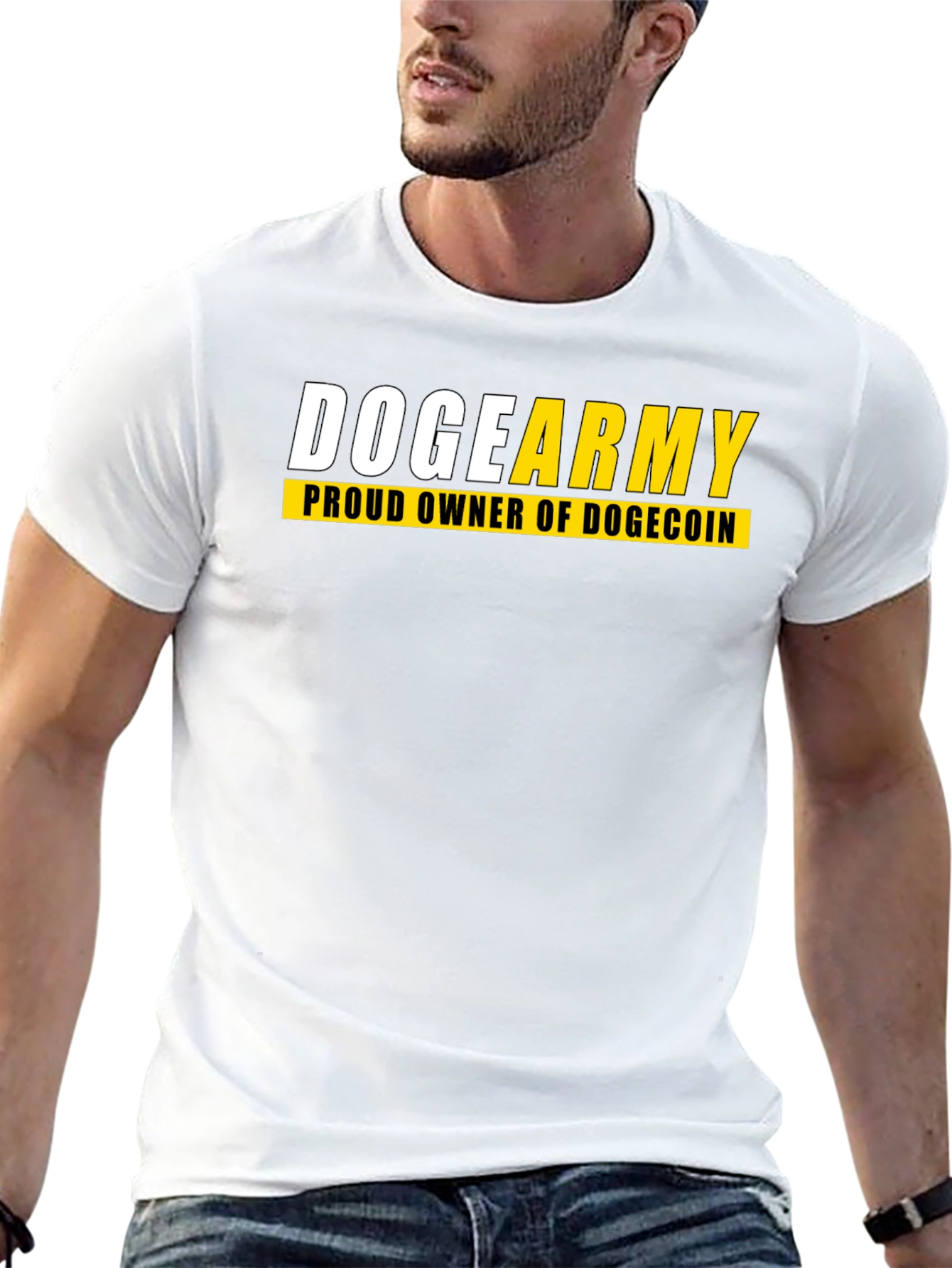 Doge Army Proud Owner Dogecoin Black T-Shirt