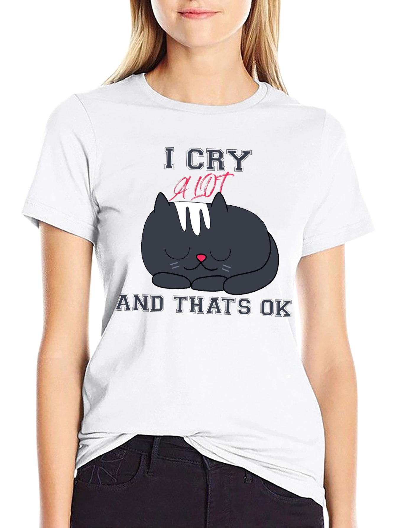 I Cry A Lot Cat T-Shirt