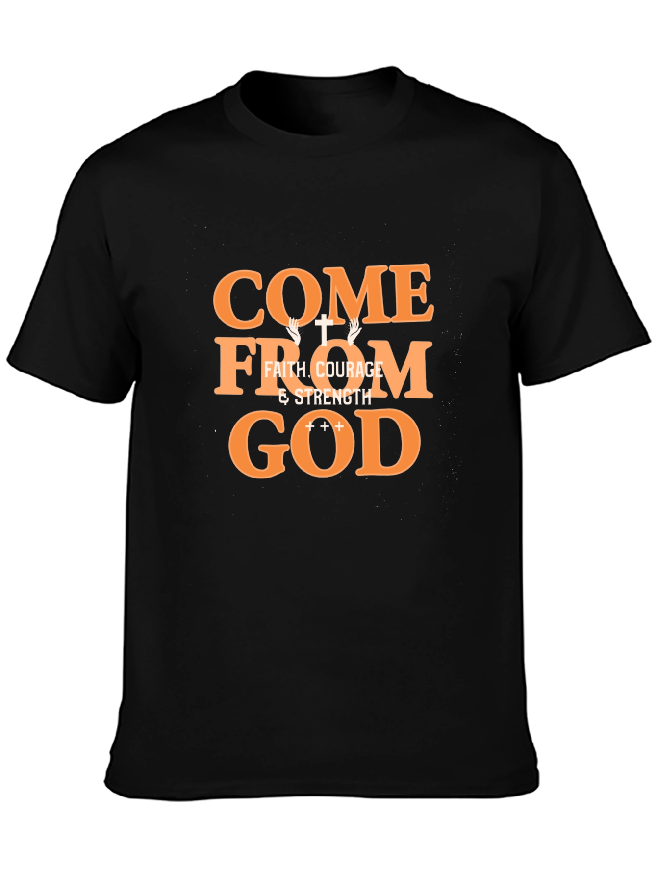 Come From God Faith Graphic Tee - Black