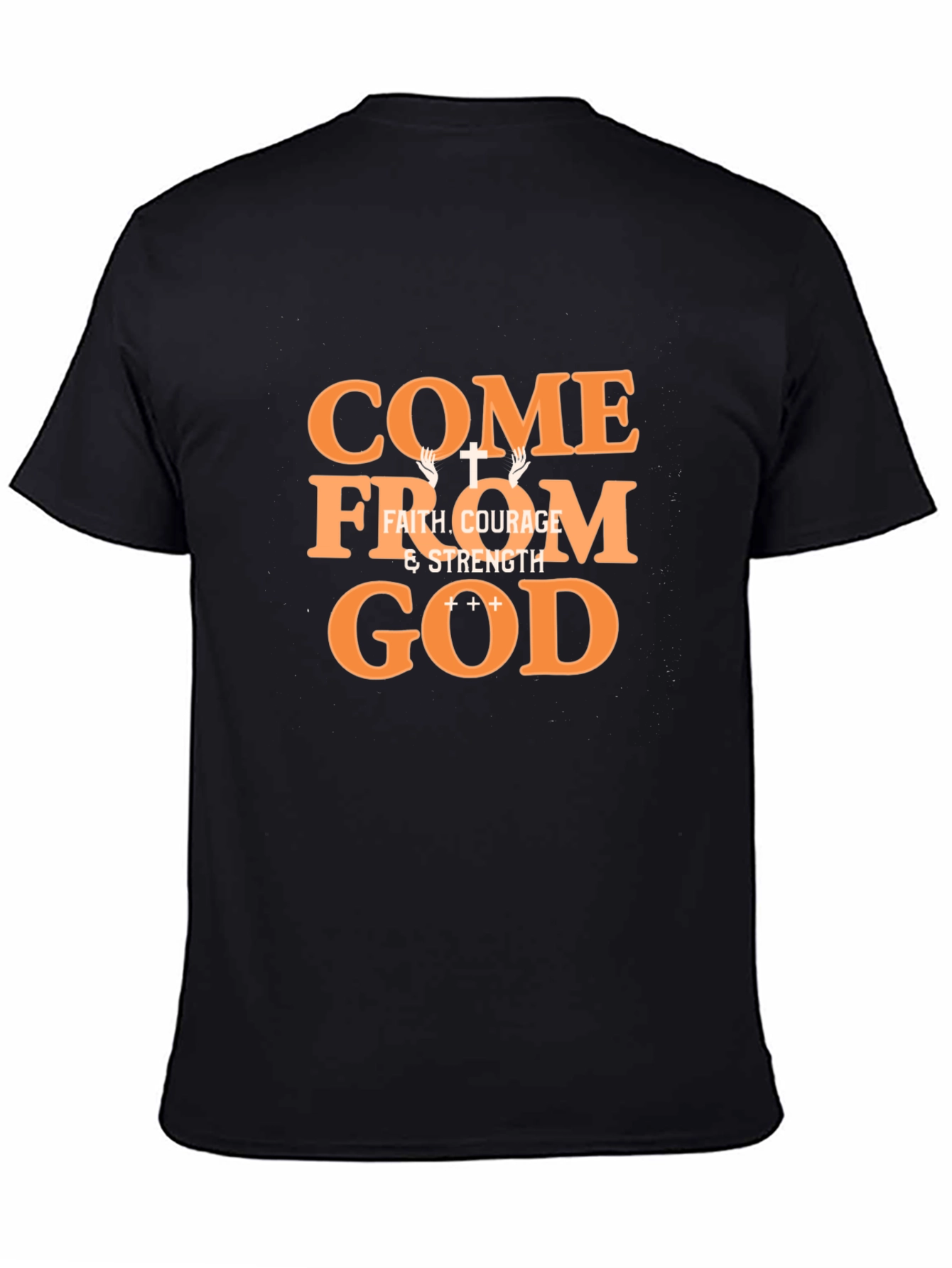 Come From God Faith Graphic Tee - Black