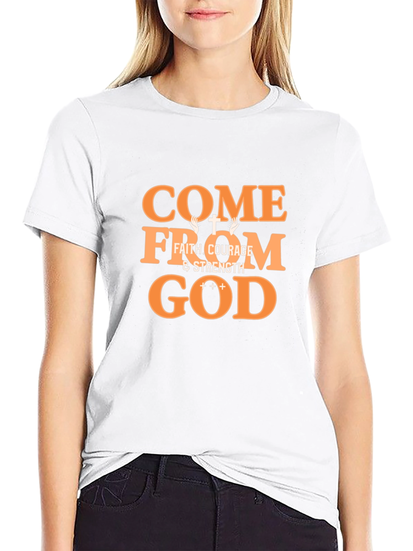 Come From God Faith Graphic Tee - Black