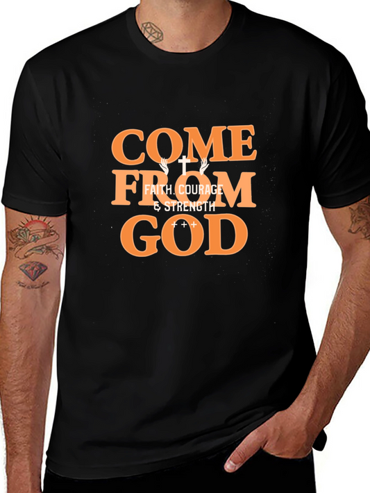 Come From God Faith Graphic Tee - Black