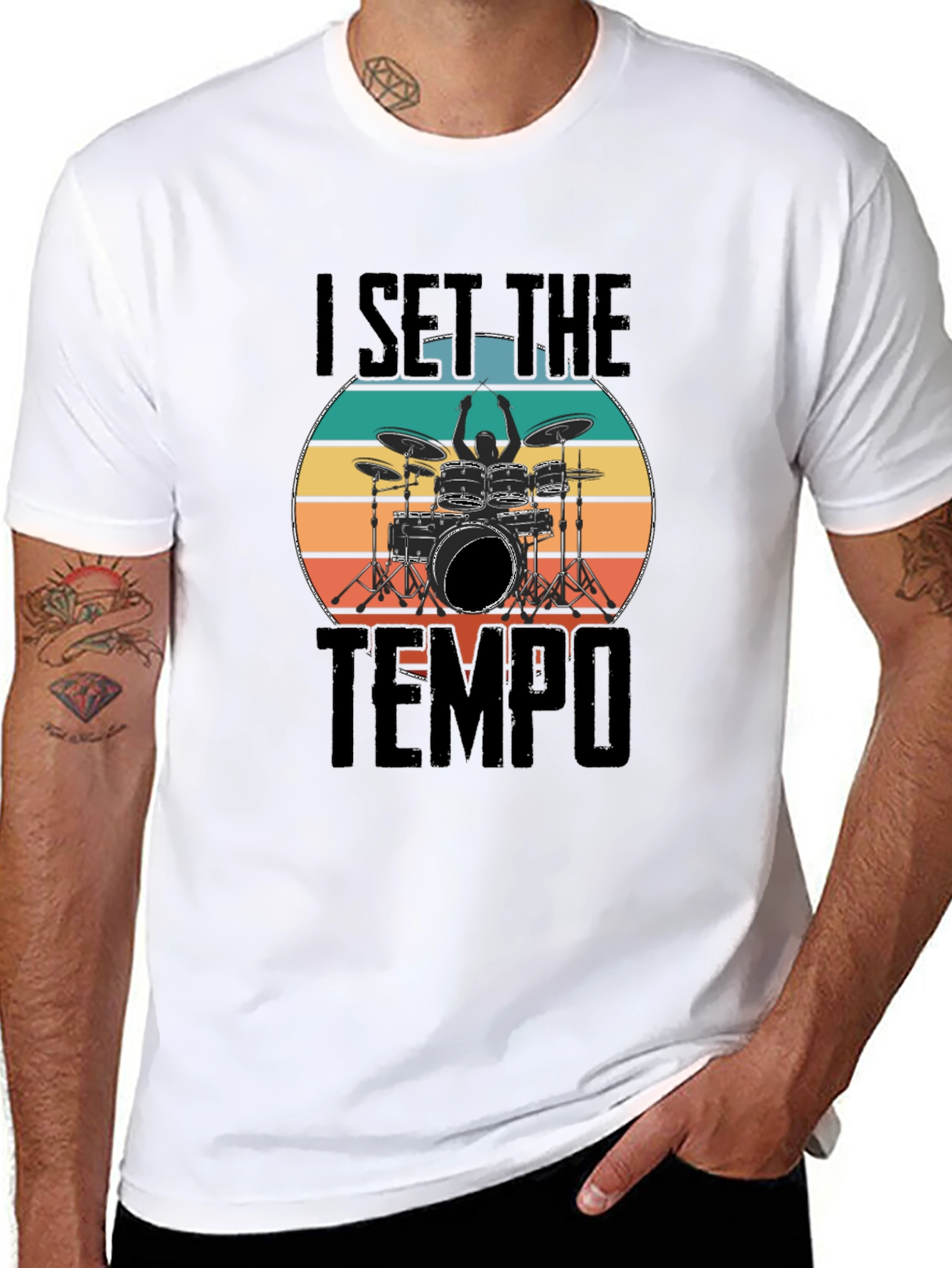 I Set The Tempo Drummer T-Shirt