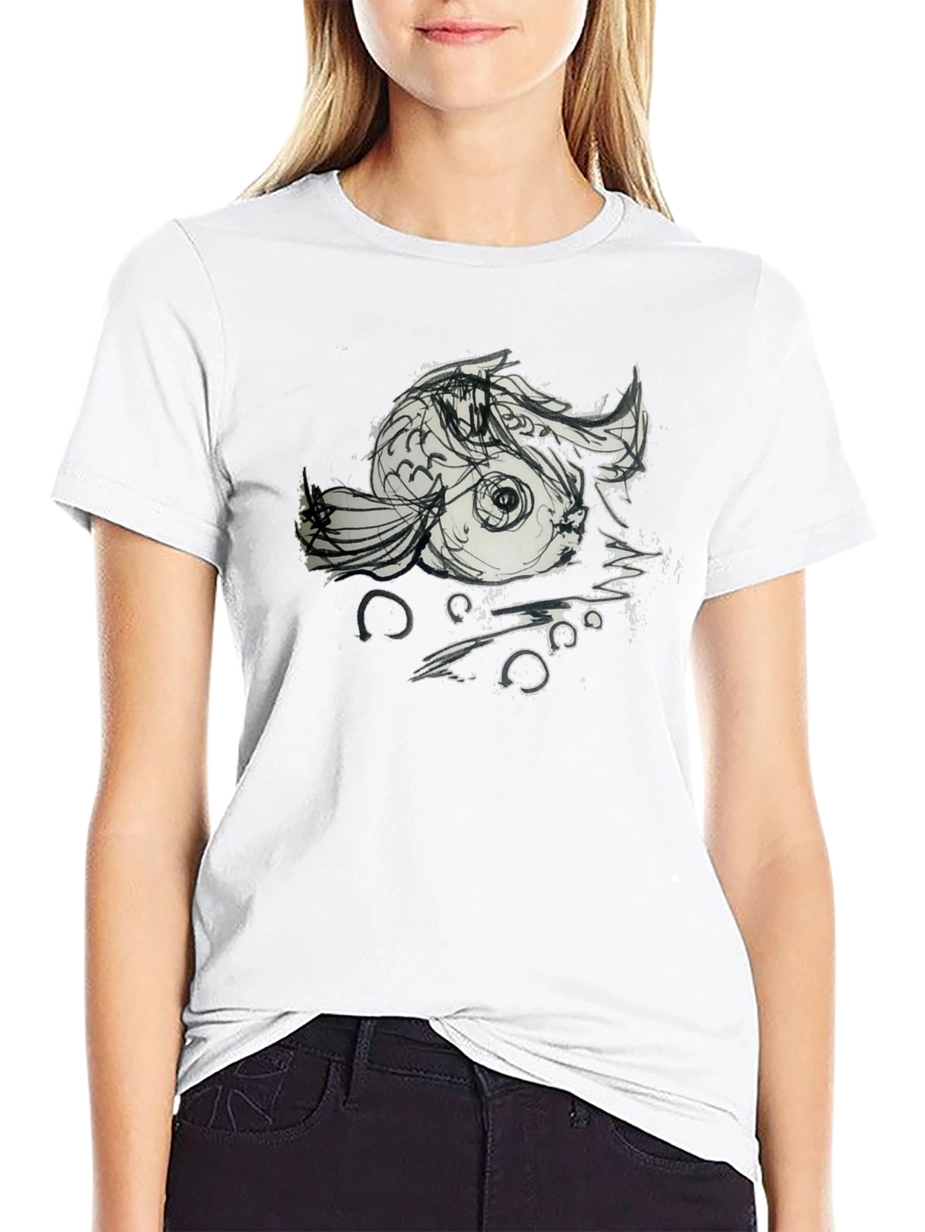 Koi Fish Graphic Tee - Unique Artistic Design
