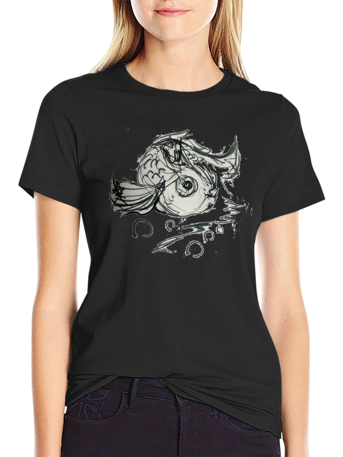 Koi Fish Graphic Tee - Unique Artistic Design