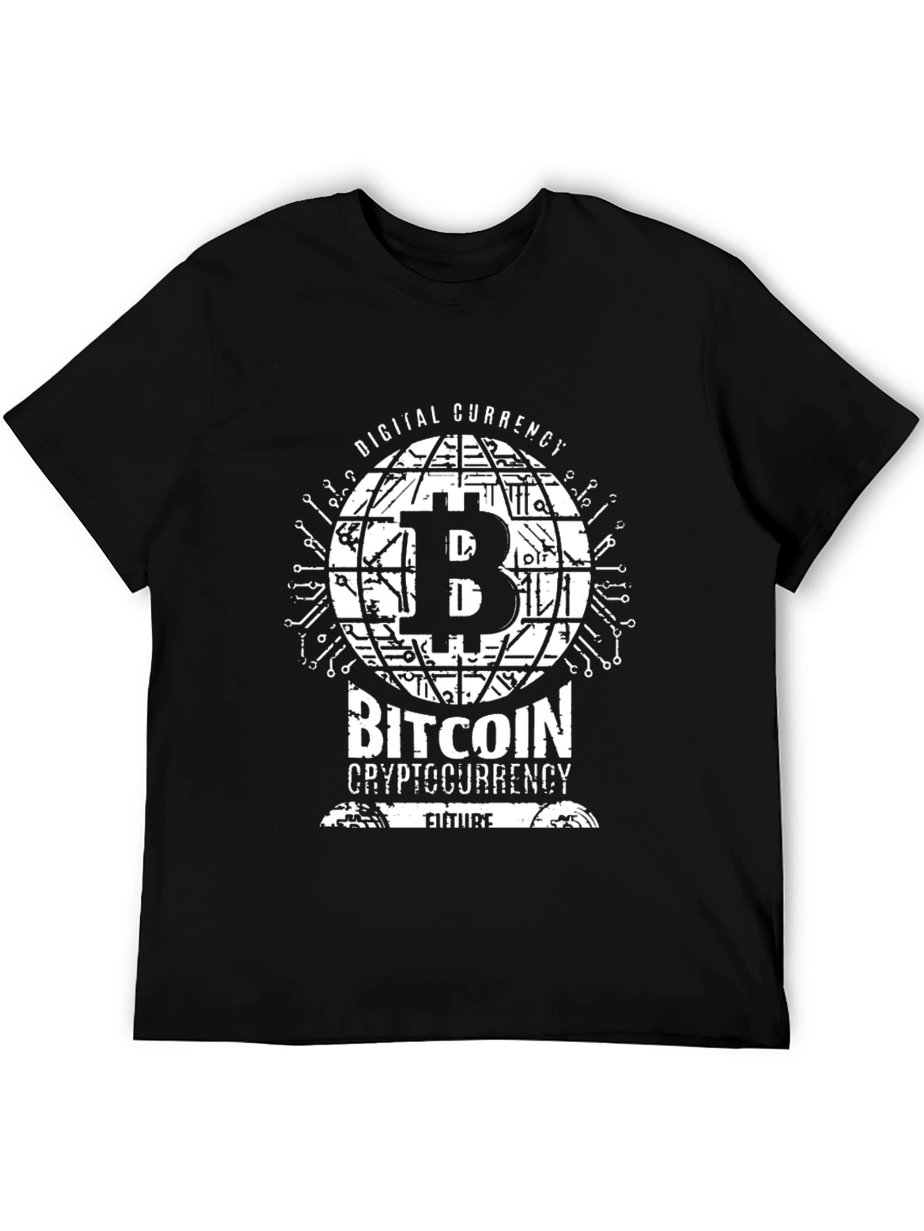 Bitcoin Cryptocurrency Black T-Shirt