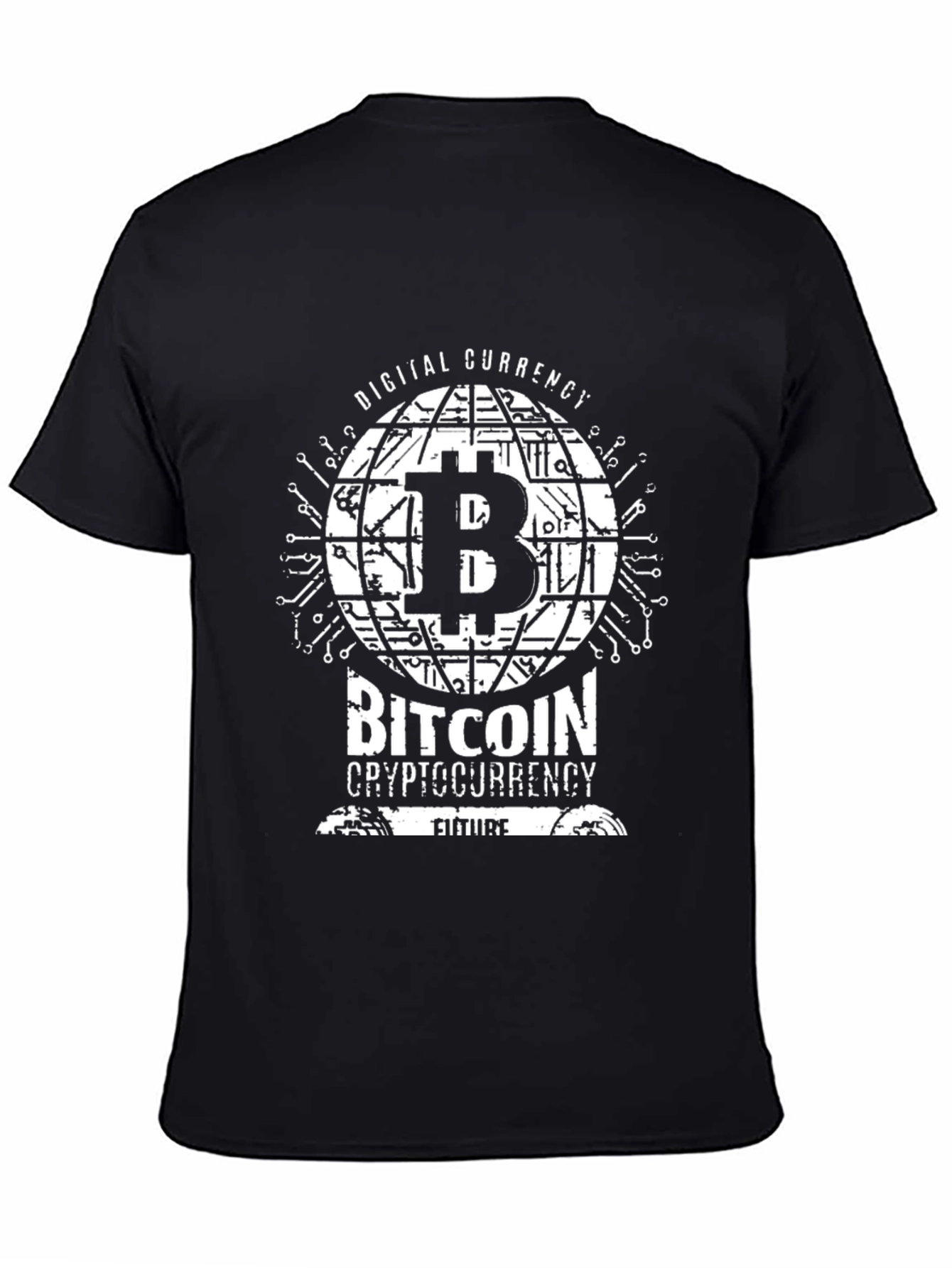 Bitcoin Cryptocurrency Black T-Shirt