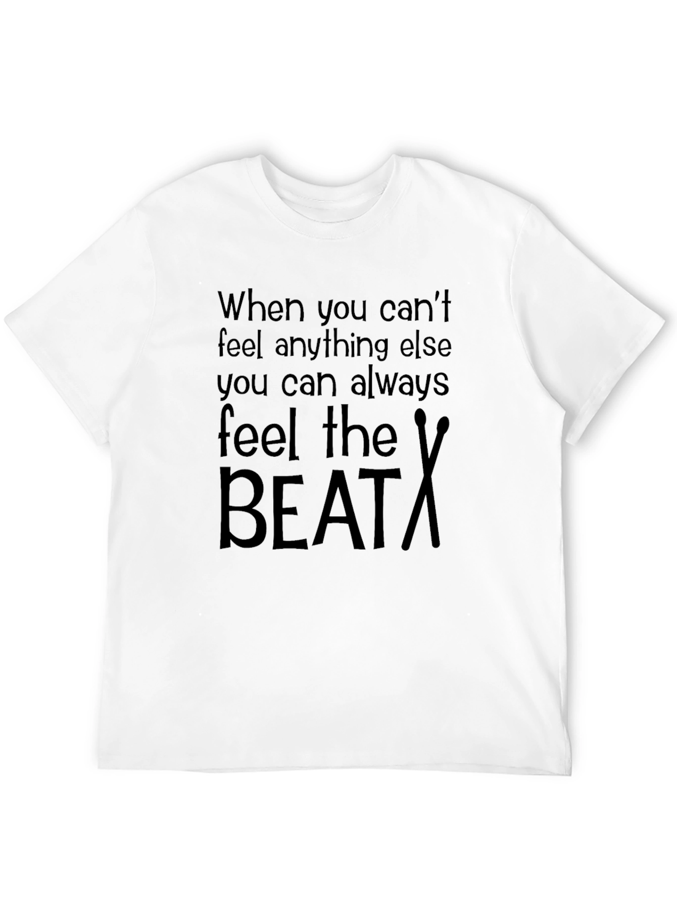 Feel the Beat Black Graphic Tee