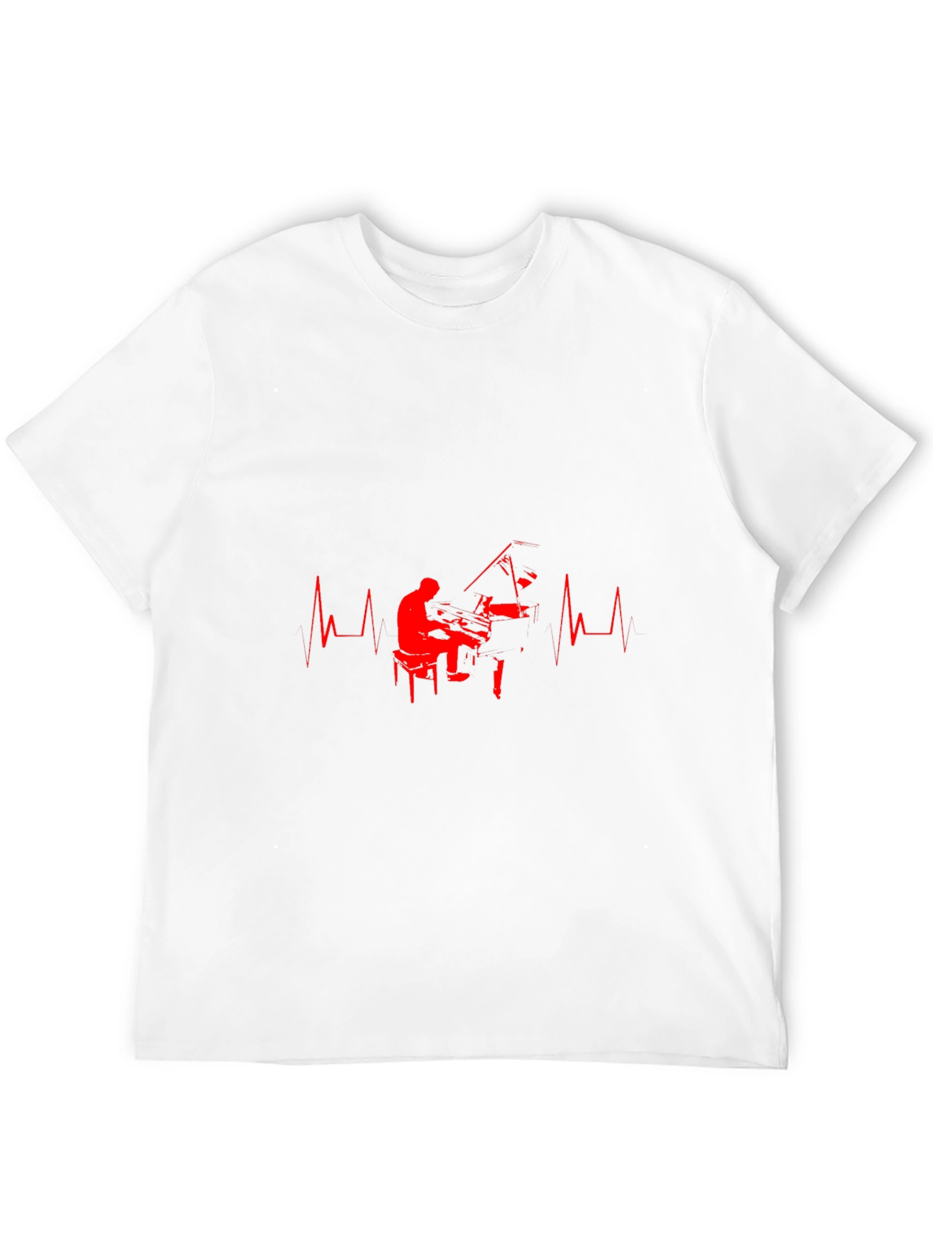 Piano Heartbeat Graphic Tee - Musicians Delight
