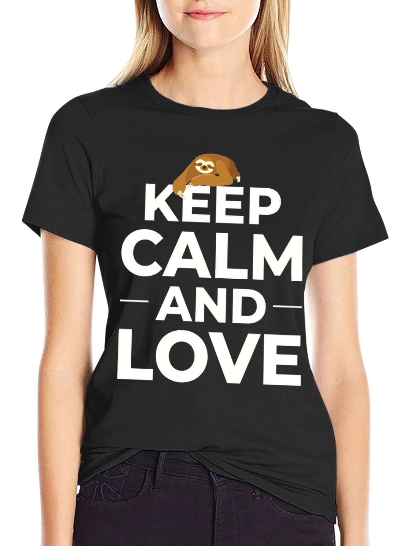 Keep Calm and Love Sloths Graphic Tee