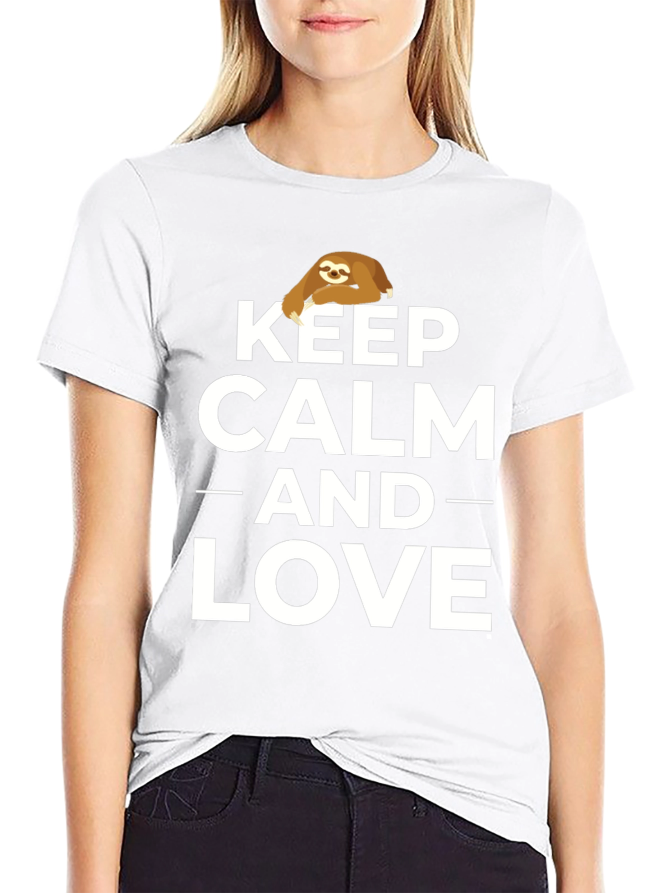 Keep Calm and Love Sloths Graphic Tee