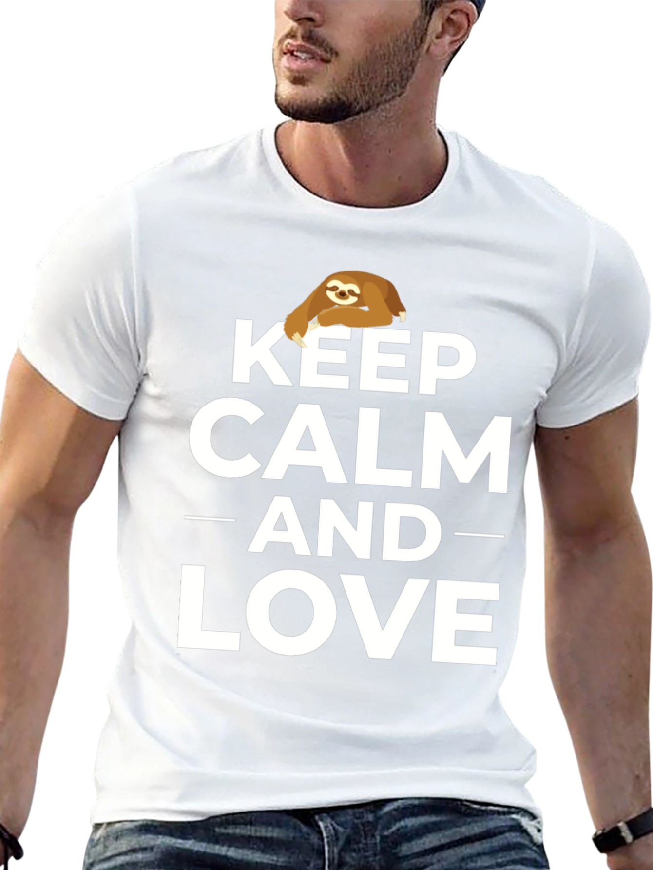 Keep Calm and Love Sloths Graphic Tee
