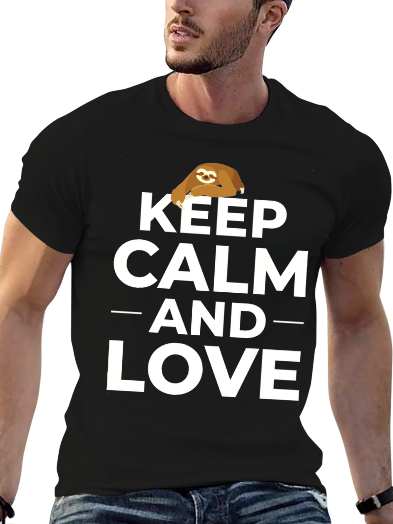 Keep Calm and Love Sloths Graphic Tee