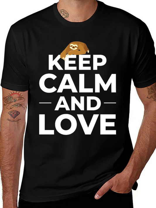 Keep Calm and Love Sloths Graphic Tee