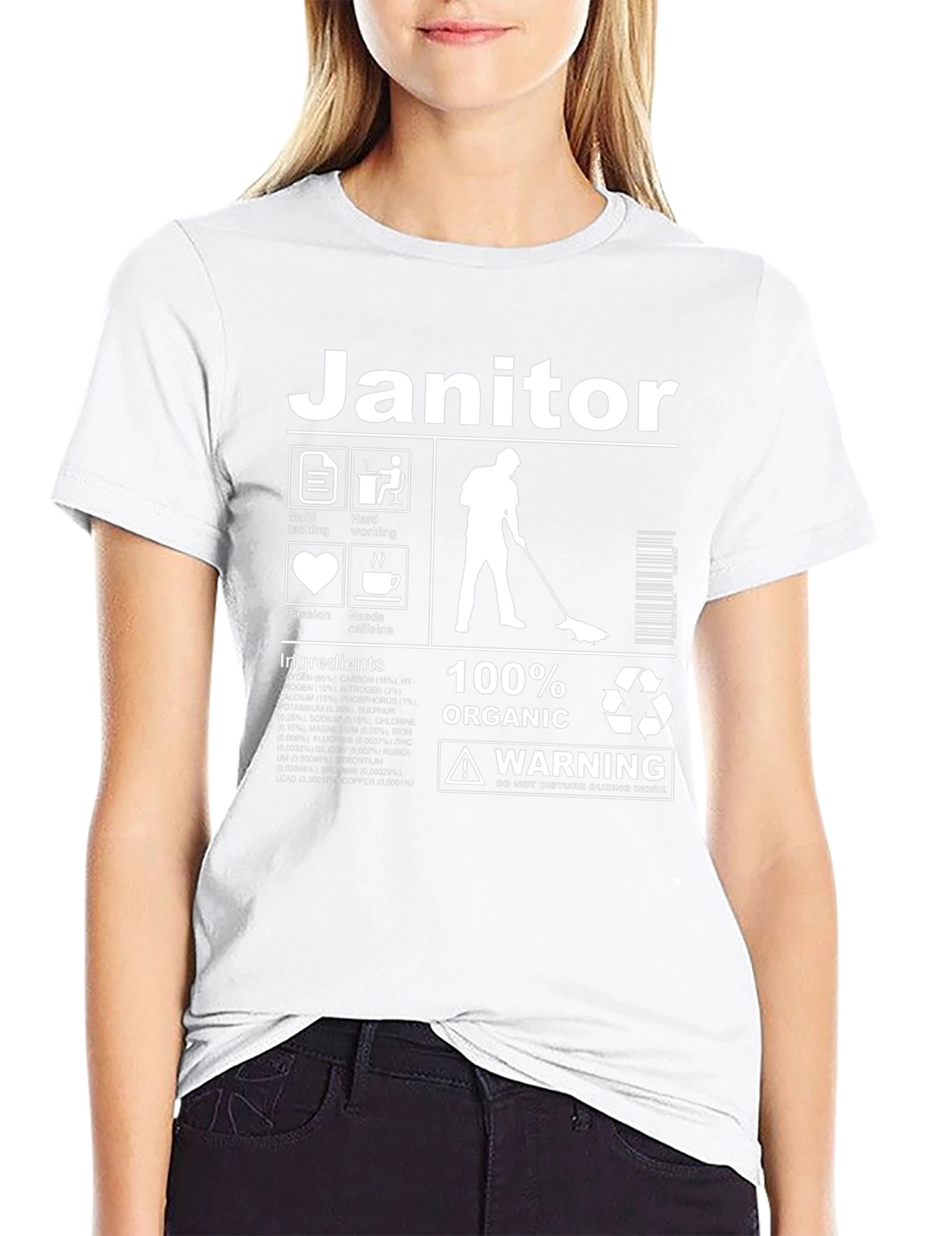 Janitor 100% Organic Warning T-Shirt