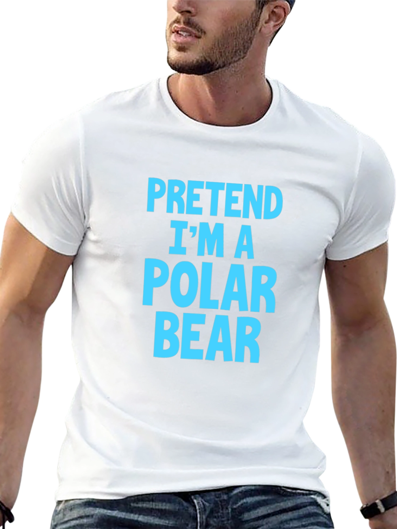 Pretend Im A Polar Bear T-Shirt Funny Costume Tee