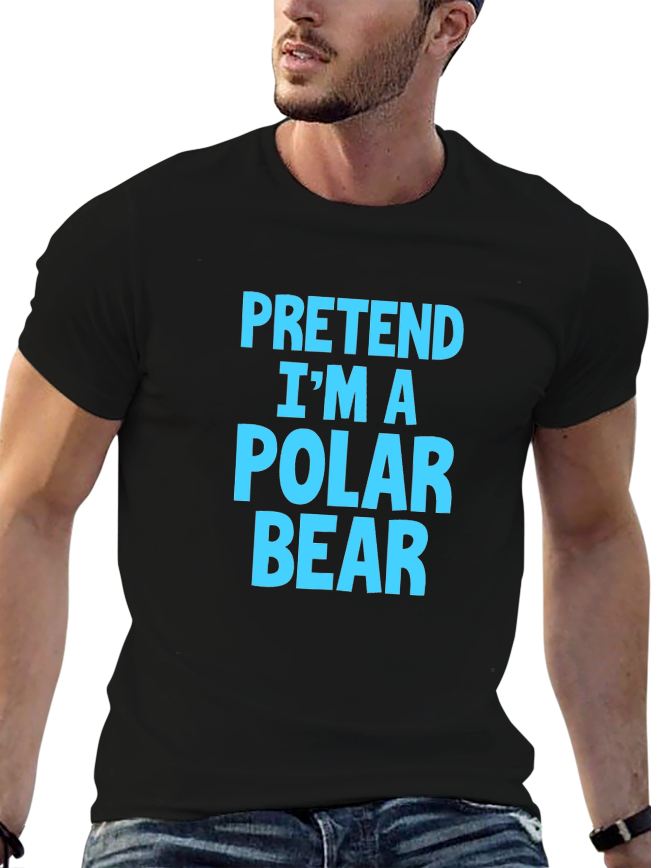 Pretend Im A Polar Bear T-Shirt Funny Costume Tee