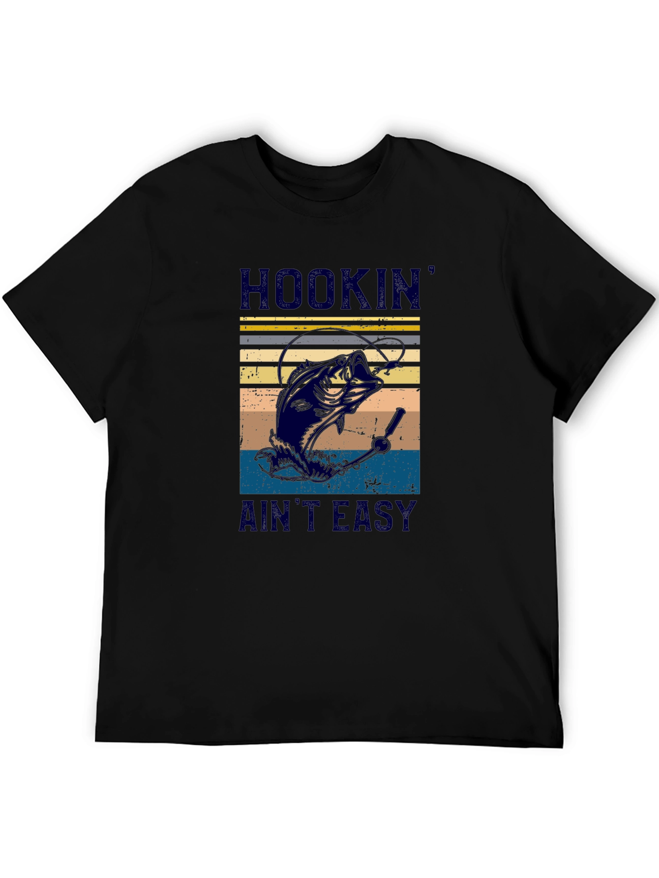 Hookin Aint Easy Fishing Graphic T-Shirt
