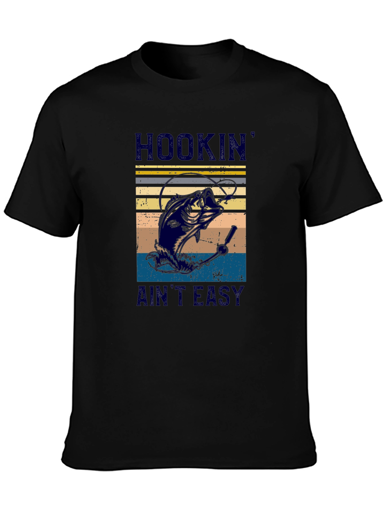 Hookin Aint Easy Fishing Graphic T-Shirt