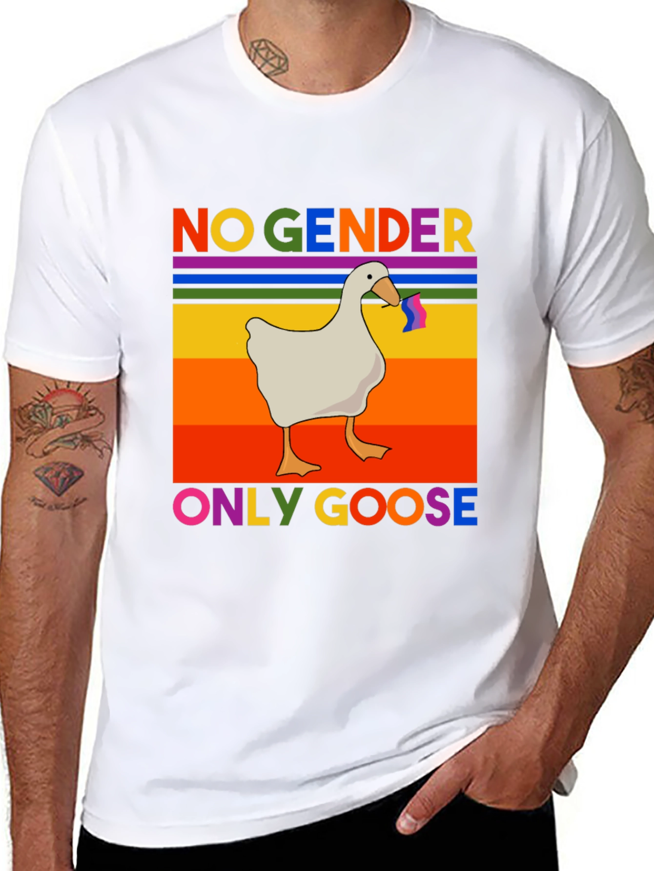 No Gender Only Goose LGBTQ Pride T-Shirt