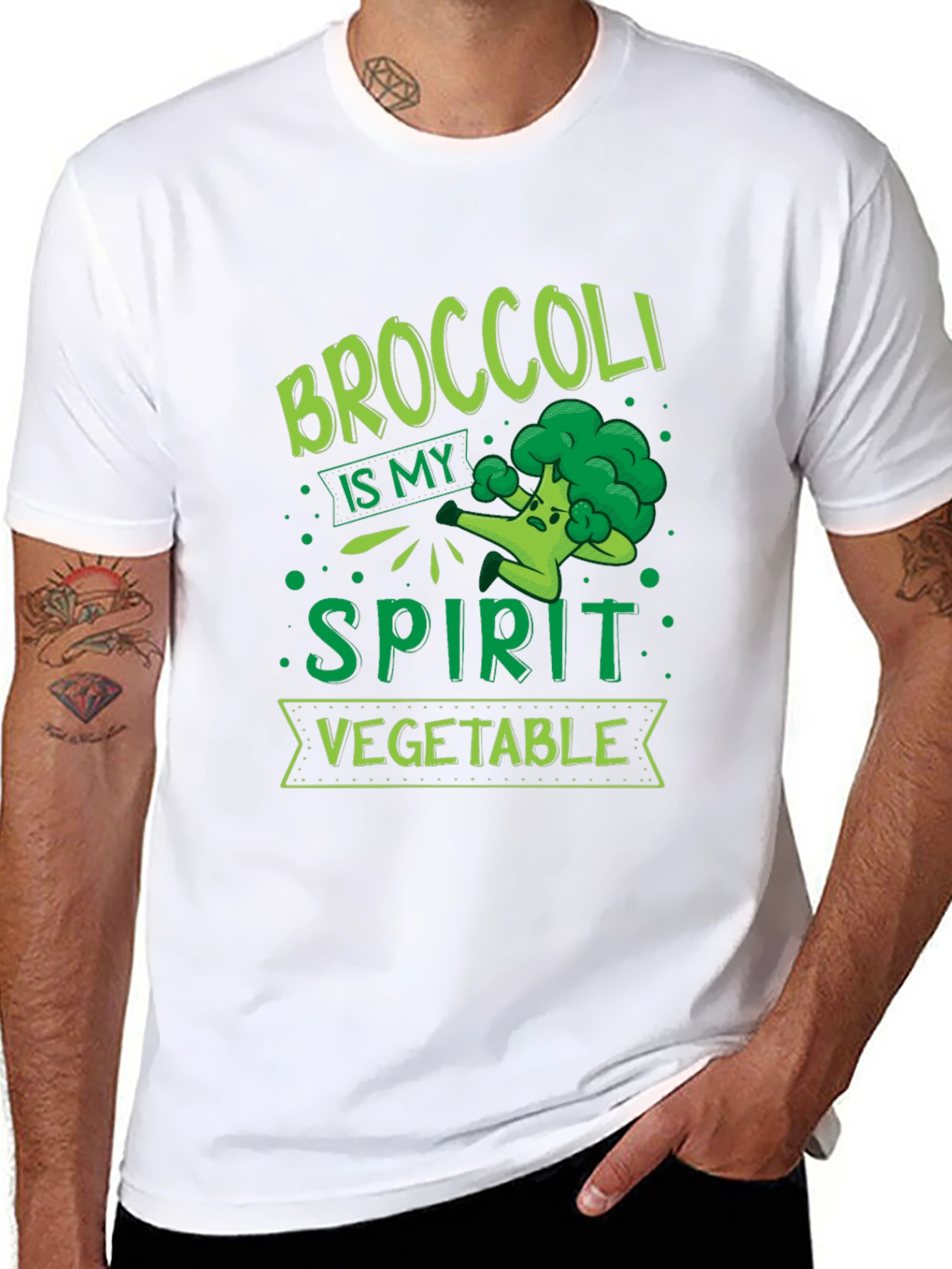 Broccoli is My Spirit Vegetable Graphic T-Shirt