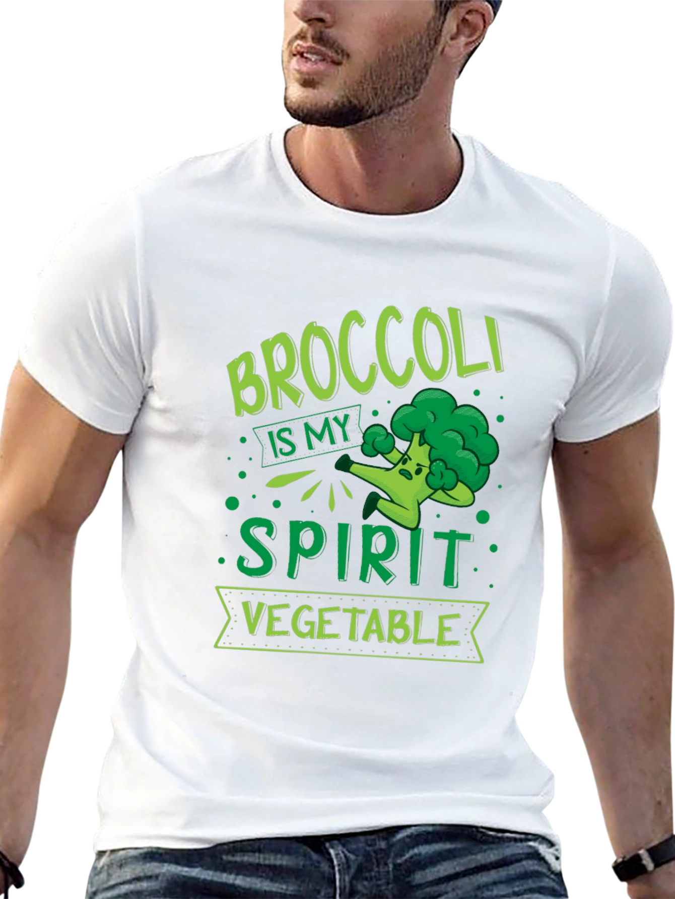 Broccoli is My Spirit Vegetable Graphic T-Shirt