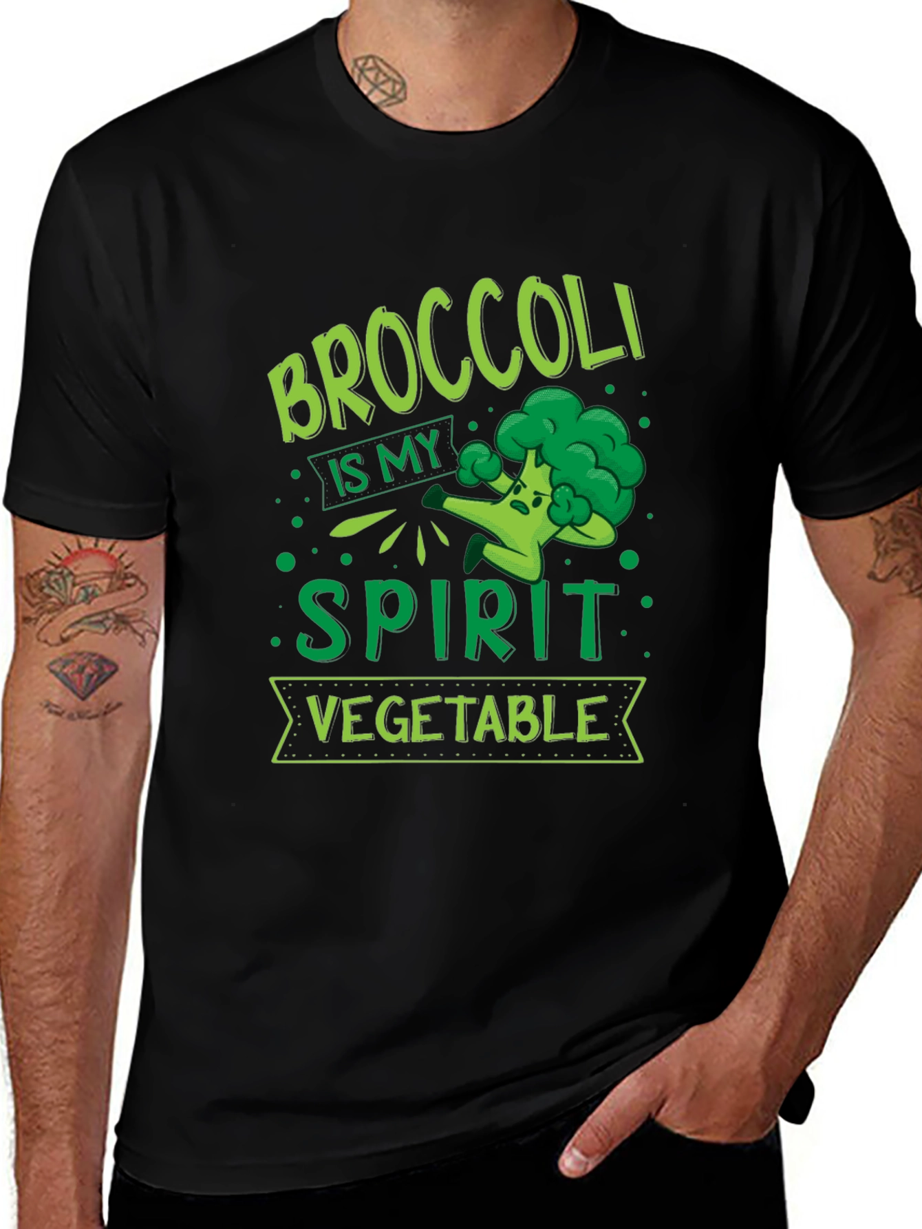 Broccoli is My Spirit Vegetable Graphic T-Shirt