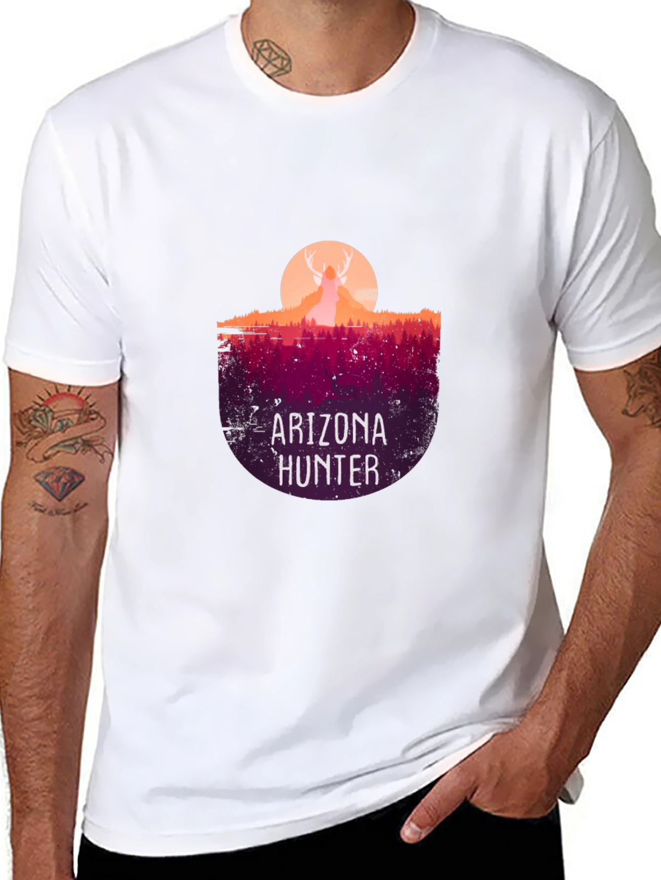Arizona Hunter Graphic Tee - Black Cotton