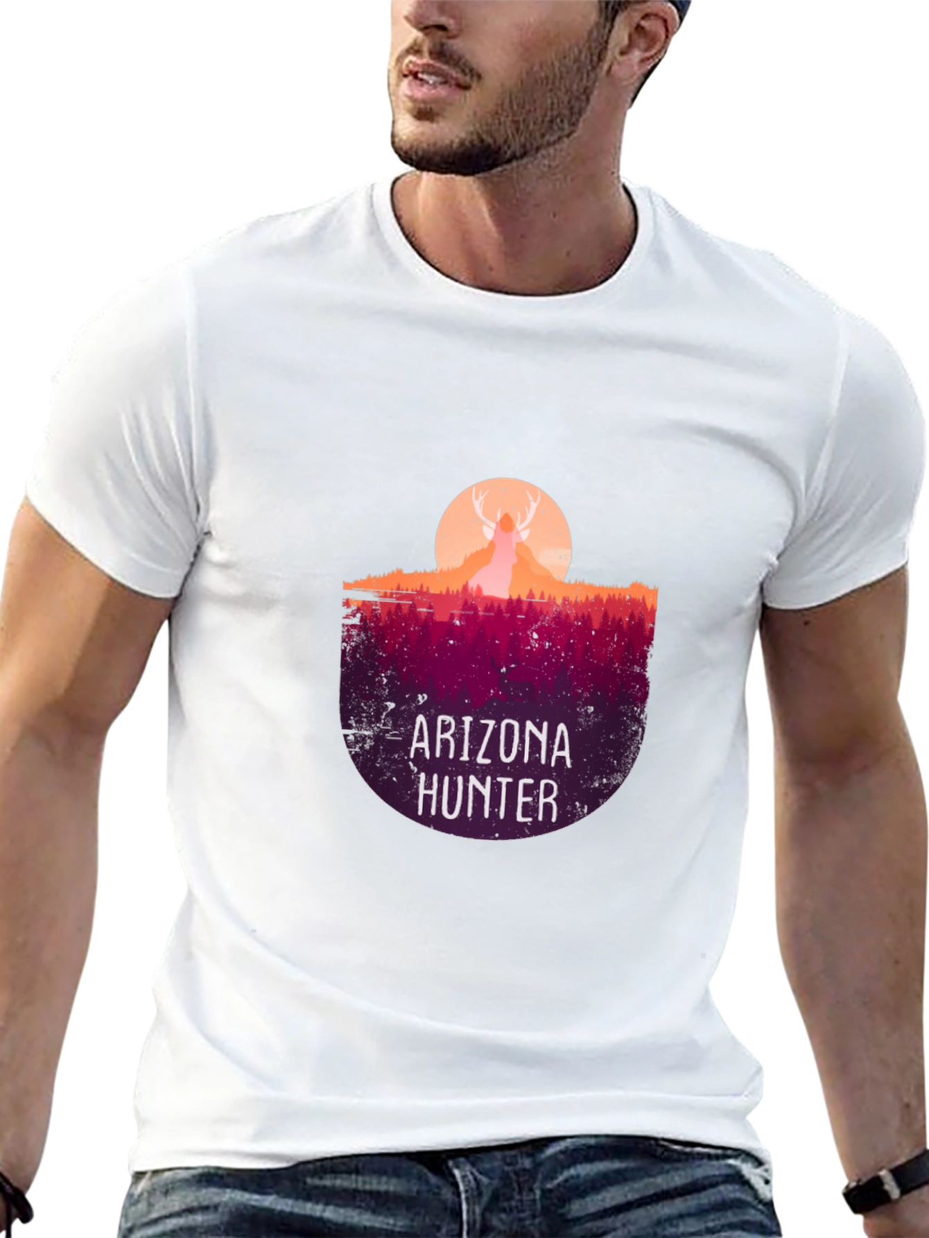 Arizona Hunter Graphic Tee - Black Cotton