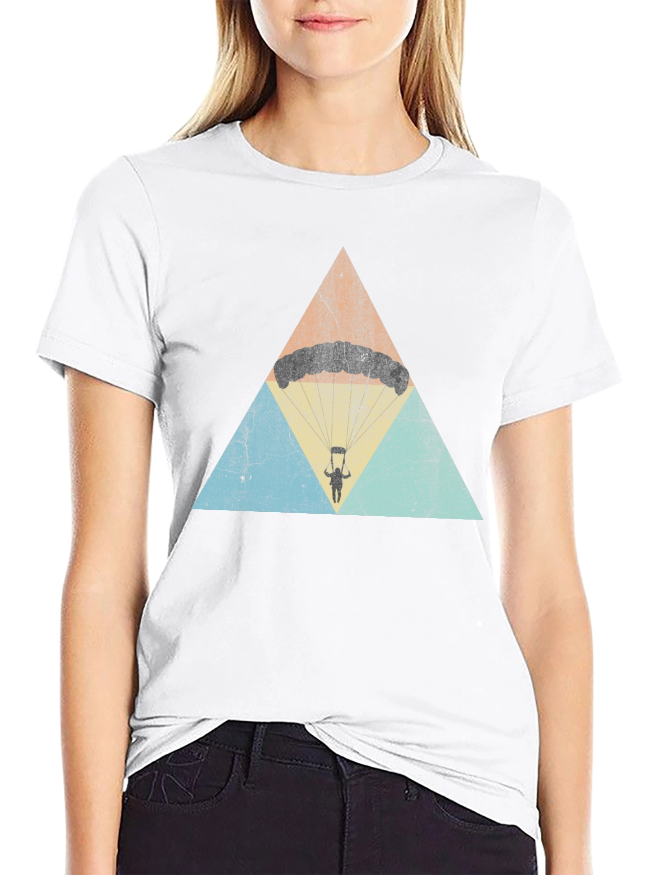 Skydiving Triangle Graphic Tee - Adventure Ready!