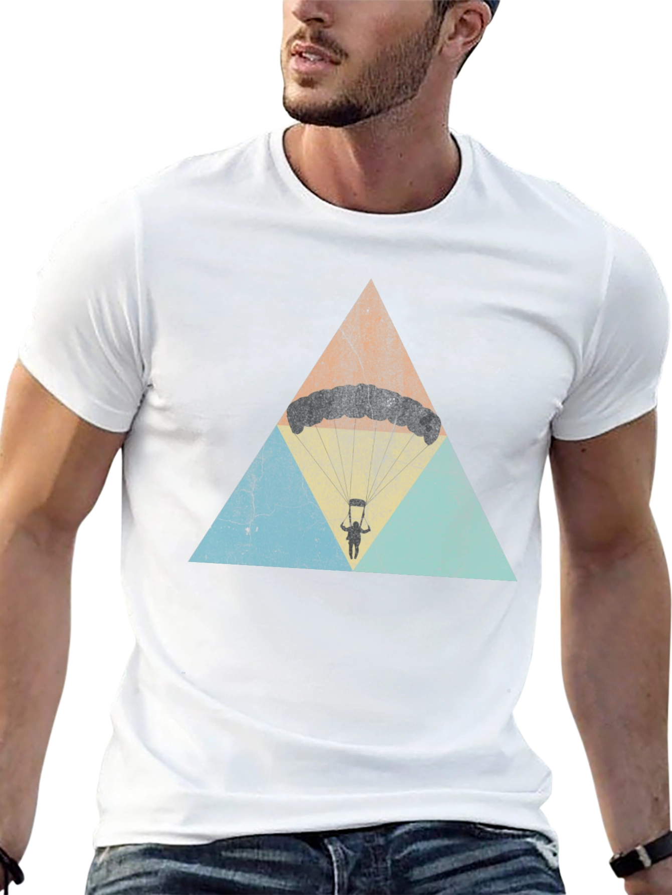 Skydiving Triangle Graphic Tee - Adventure Ready!