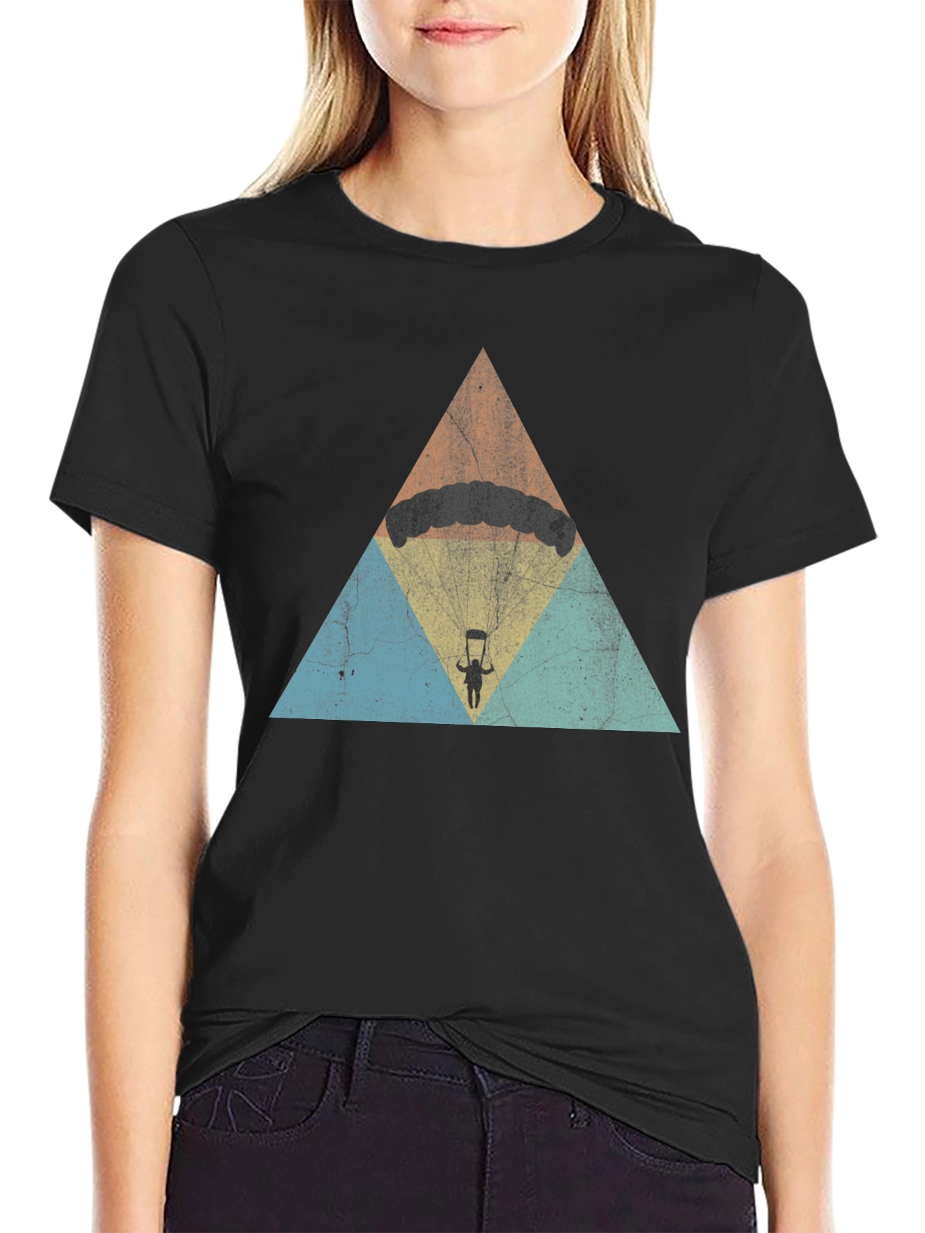 Skydiving Triangle Graphic Tee - Adventure Ready!