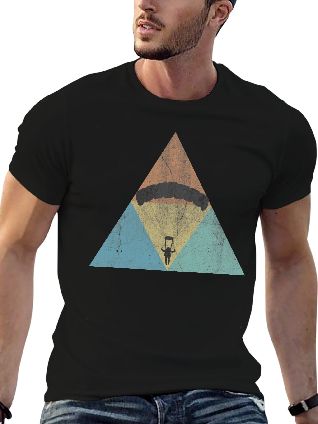 Skydiving Triangle Graphic Tee - Adventure Ready!