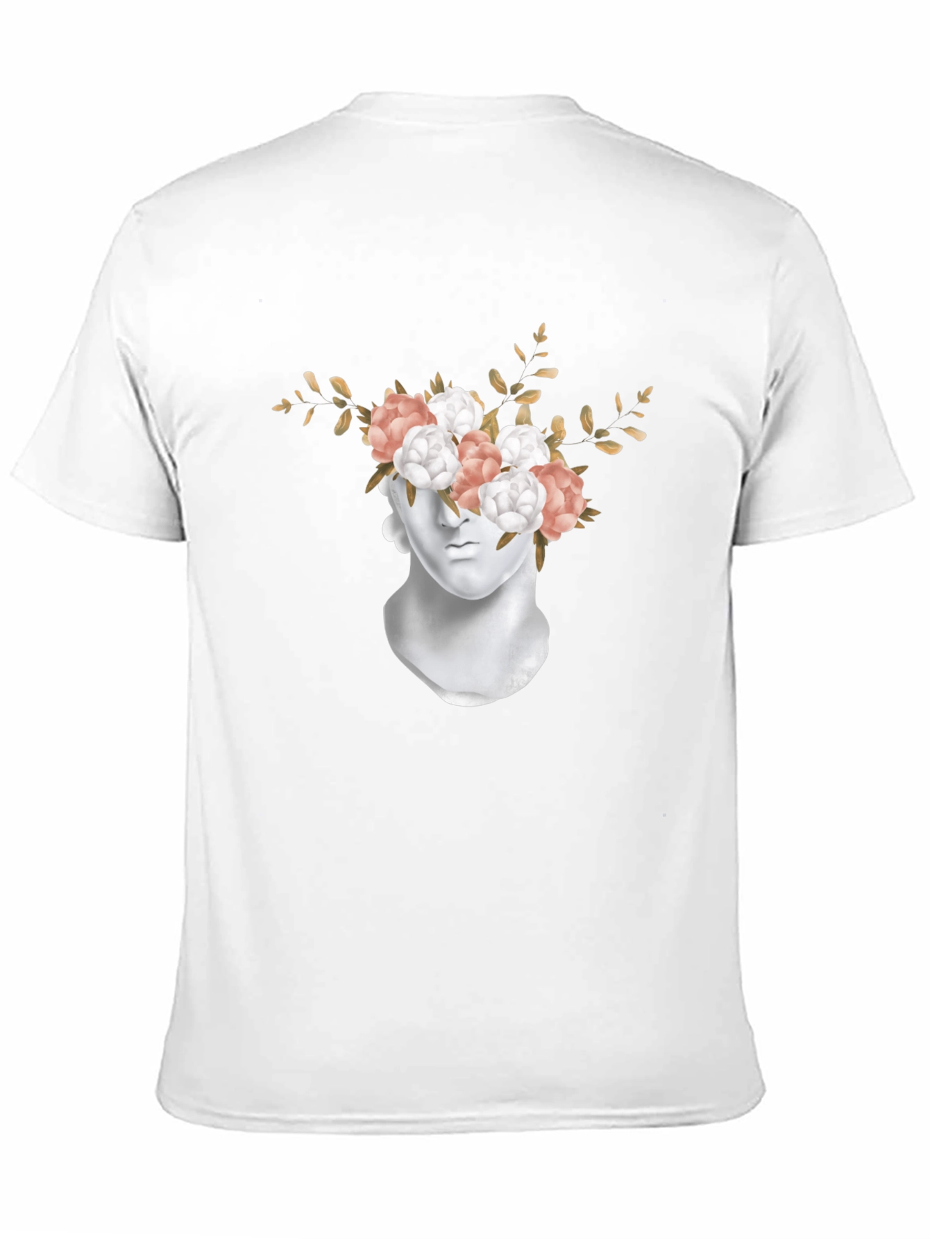 Floral Statue Graphic T-Shirt - Modern Art Tee