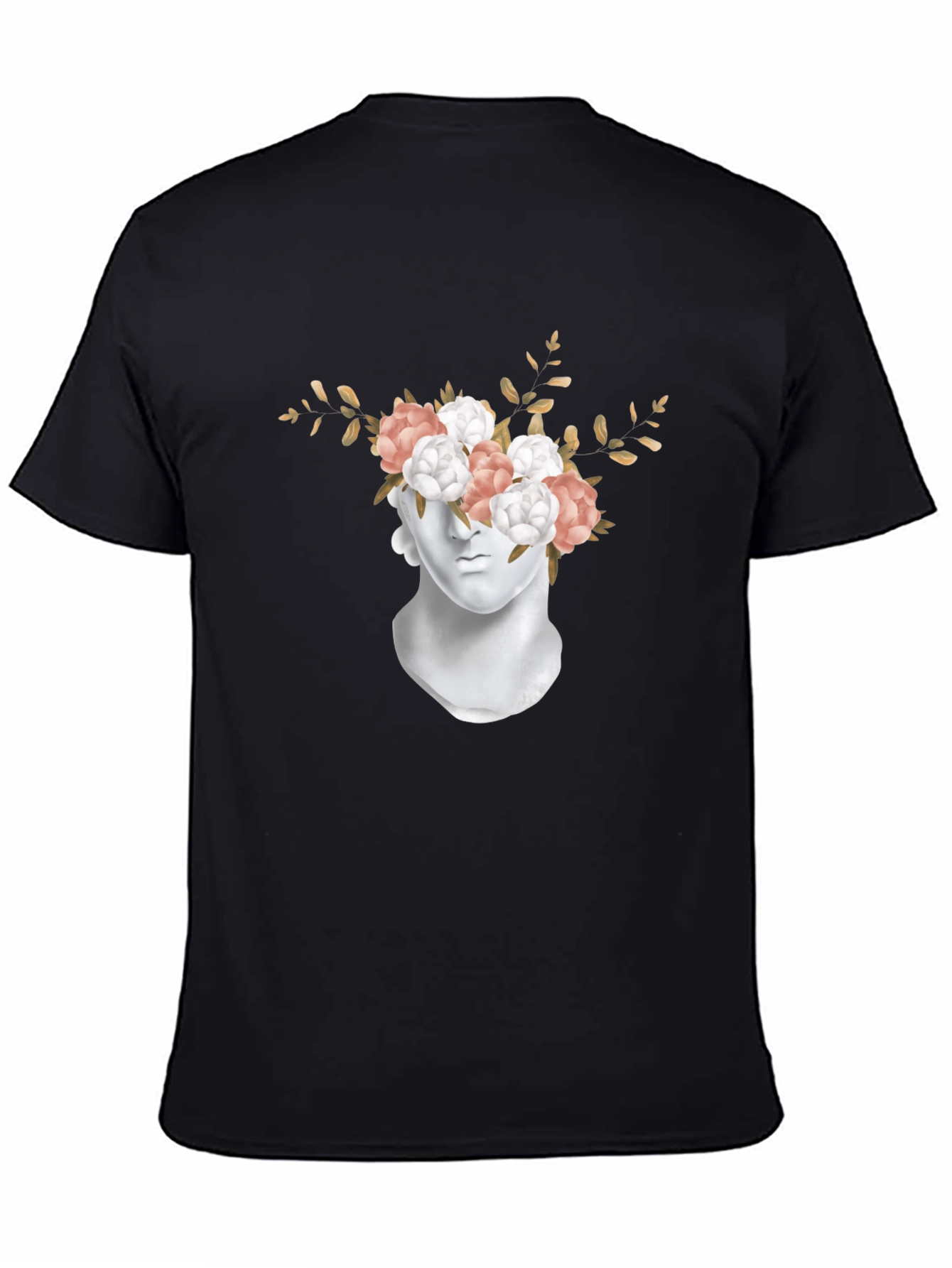 Floral Statue Graphic T-Shirt - Modern Art Tee