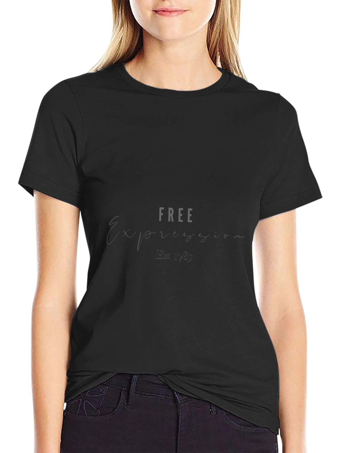 Free Expression Est. 1789 Black T-Shirt