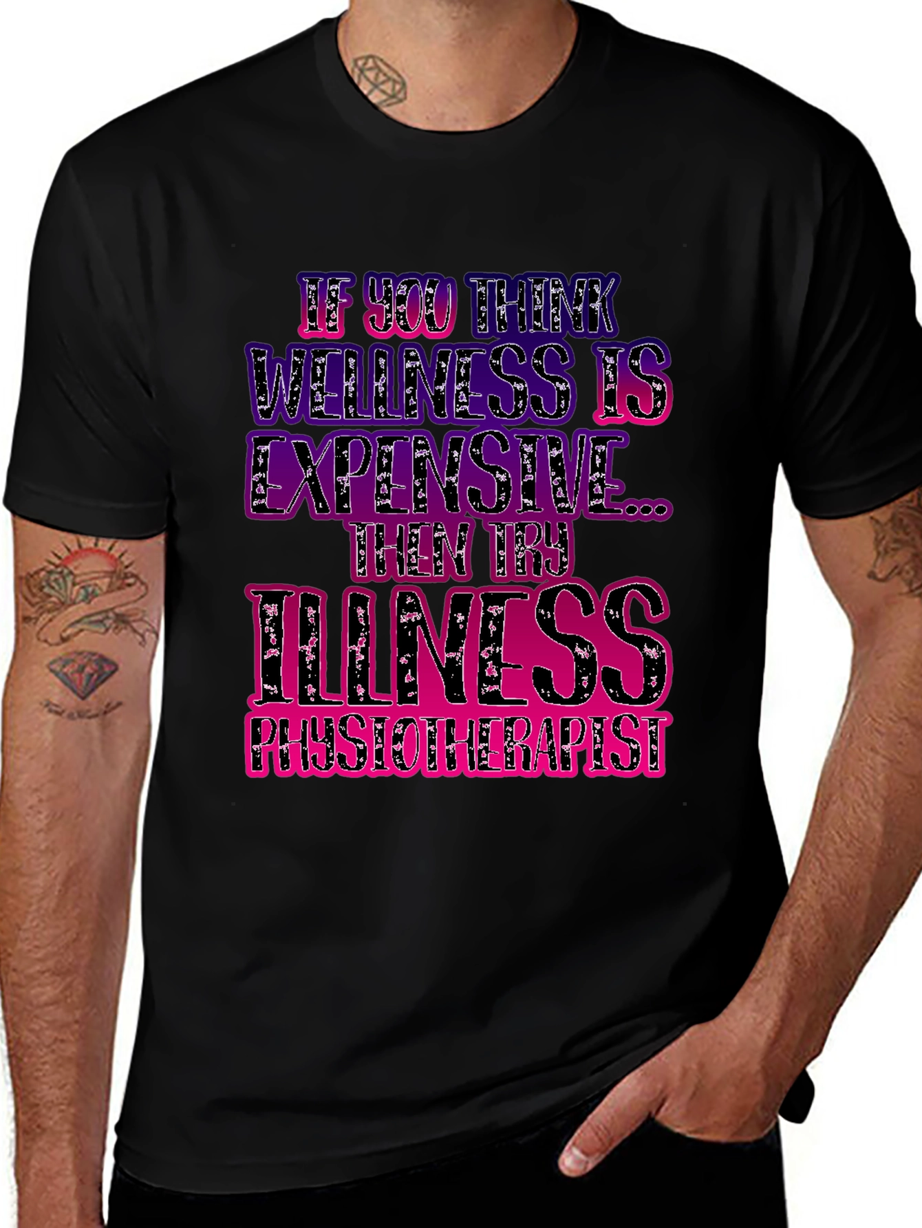 Wellness vs Illness Physiotherapist T-Shirt