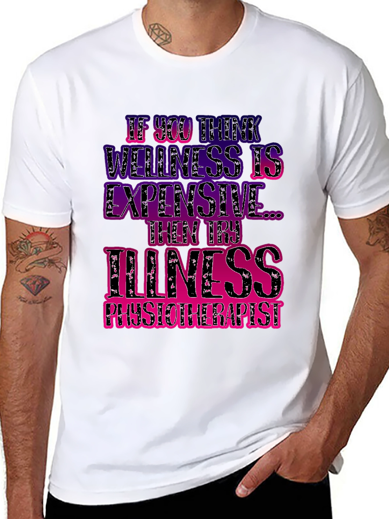 Wellness vs Illness Physiotherapist T-Shirt