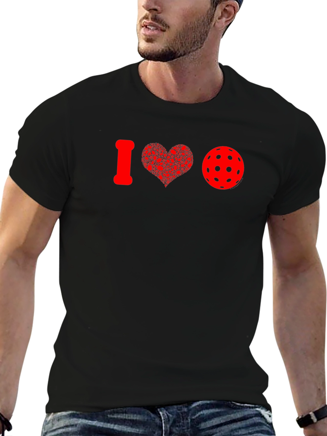 I Heart Pickleball T-Shirt - Red Graphic Tee